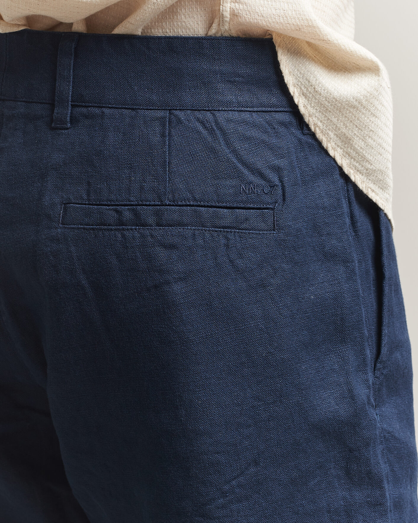 Herre | Shorts | NN07 | Aden Linen Shorts Navy Blue