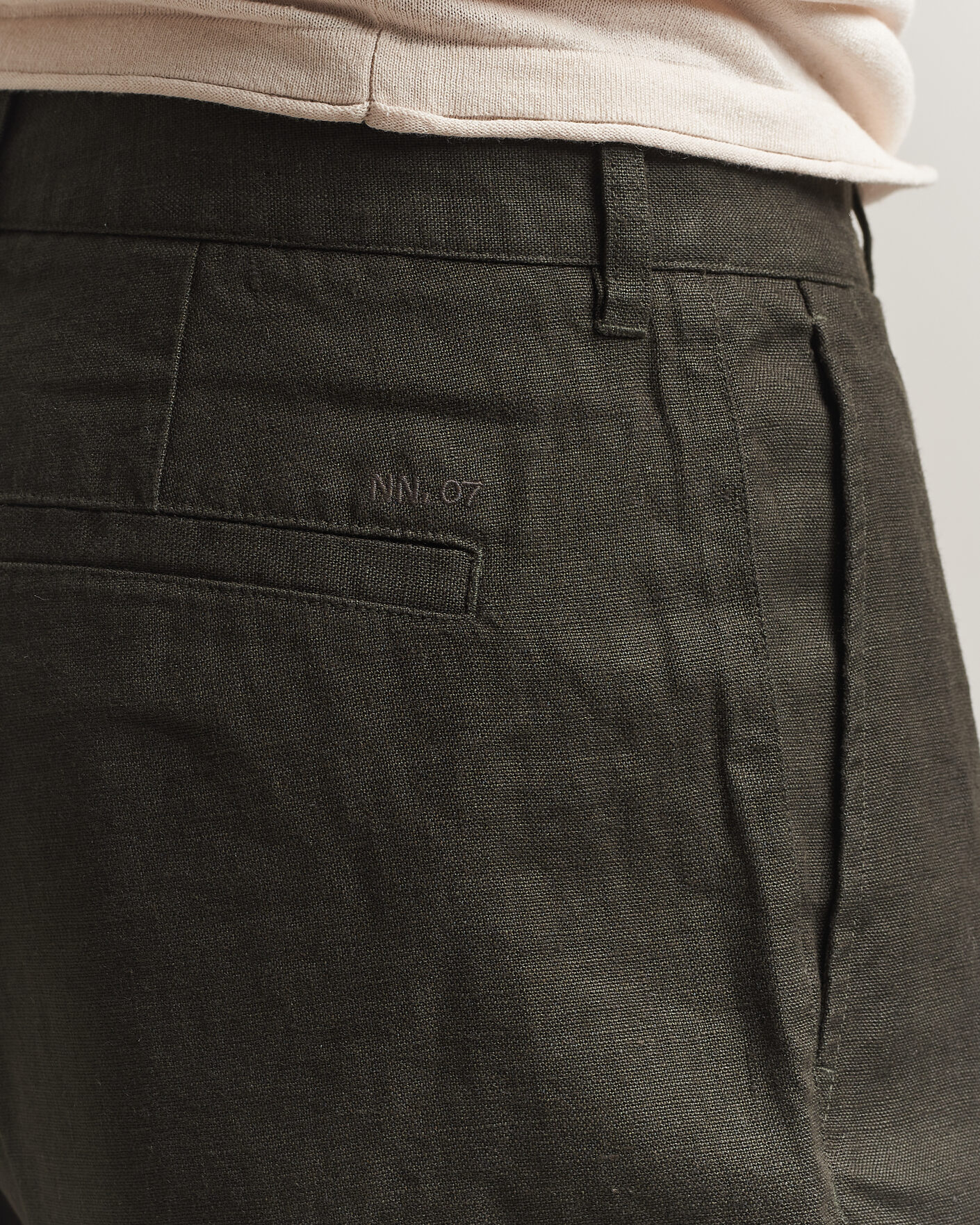 Herre | Shorts | NN07 | Aden Linen Shorts Dark Army