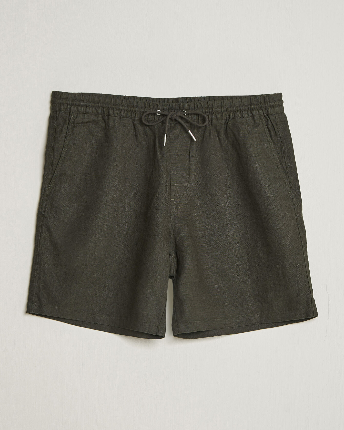 Herre | Shorts | NN07 | Gregor Linen Drawstring Shorts Dark Army