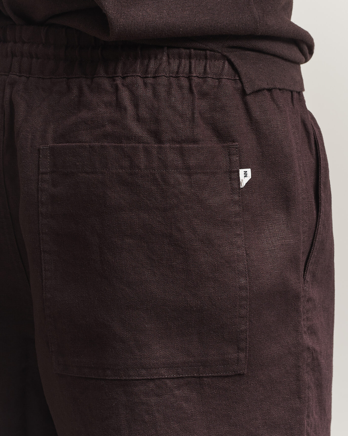 Herre | Shorts | NN07 | Gregor Linen Drawstring Shorts Dusky Port