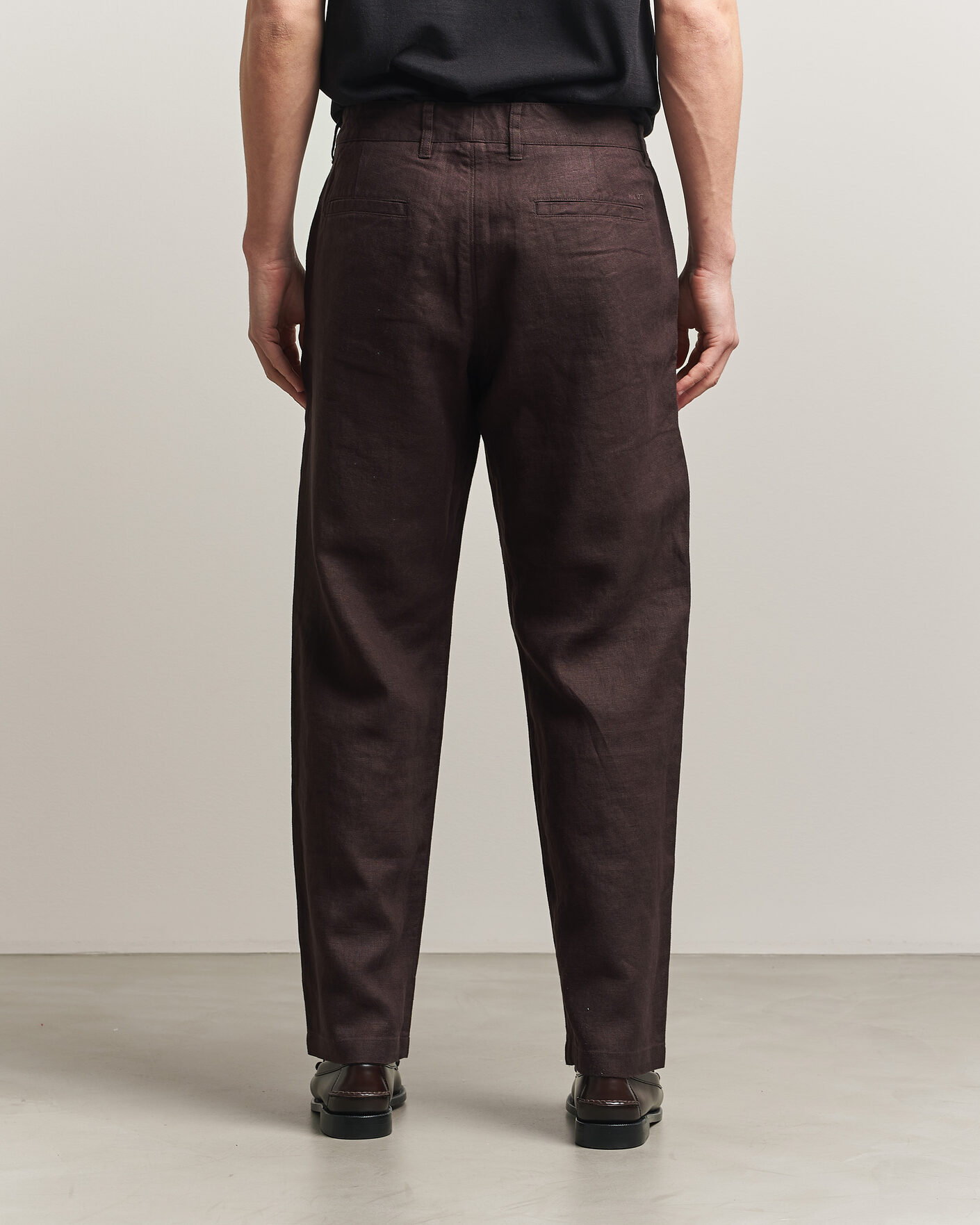 Herre | Bukser | NN07 | Aden Regular Fit Linen Trousers Dusky Port