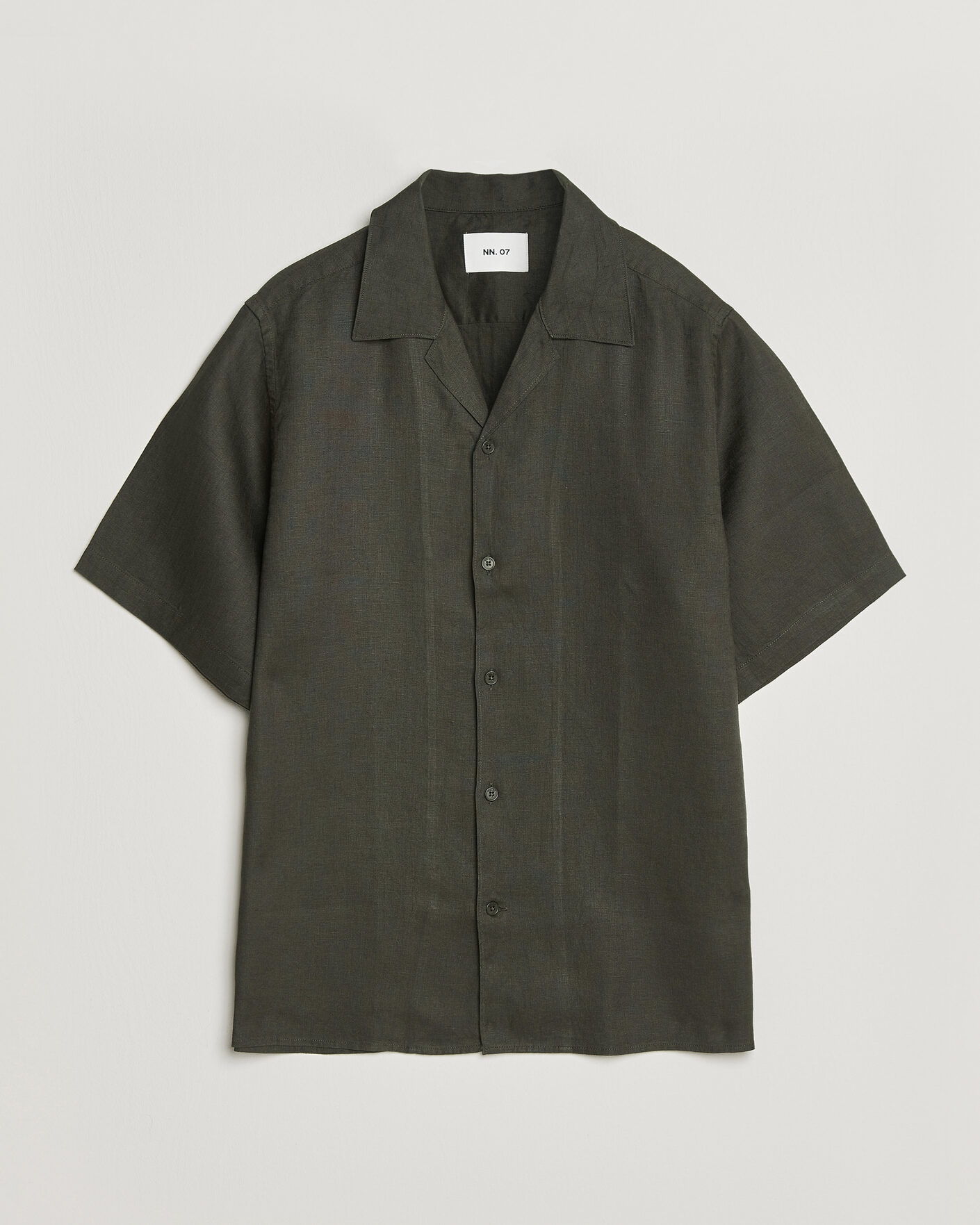 Herre |  | NN07 | Julio Linen Resort Shirt Dark Army