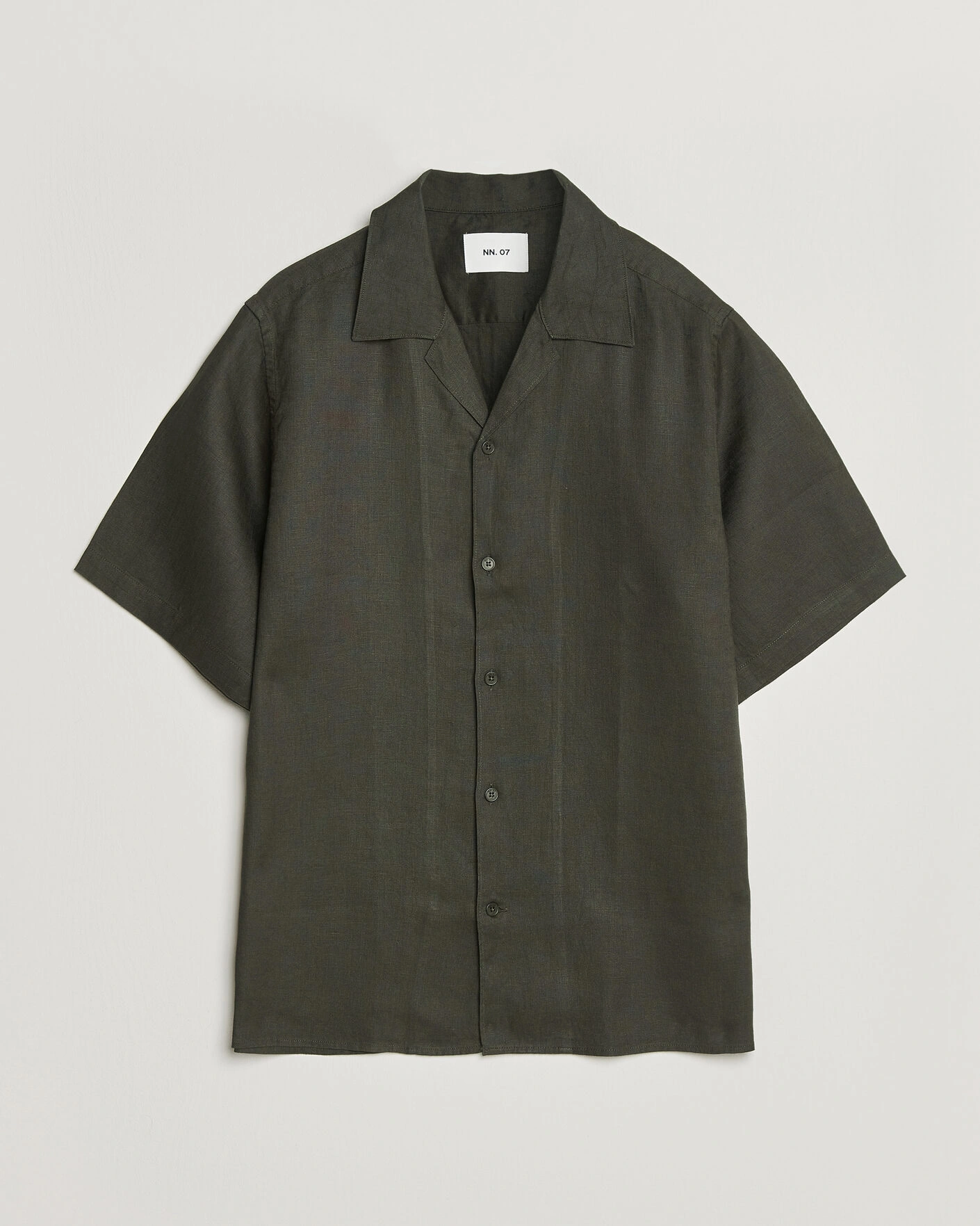 Herre | Skjorter | NN07 | Julio Linen Resort Shirt Dark Army