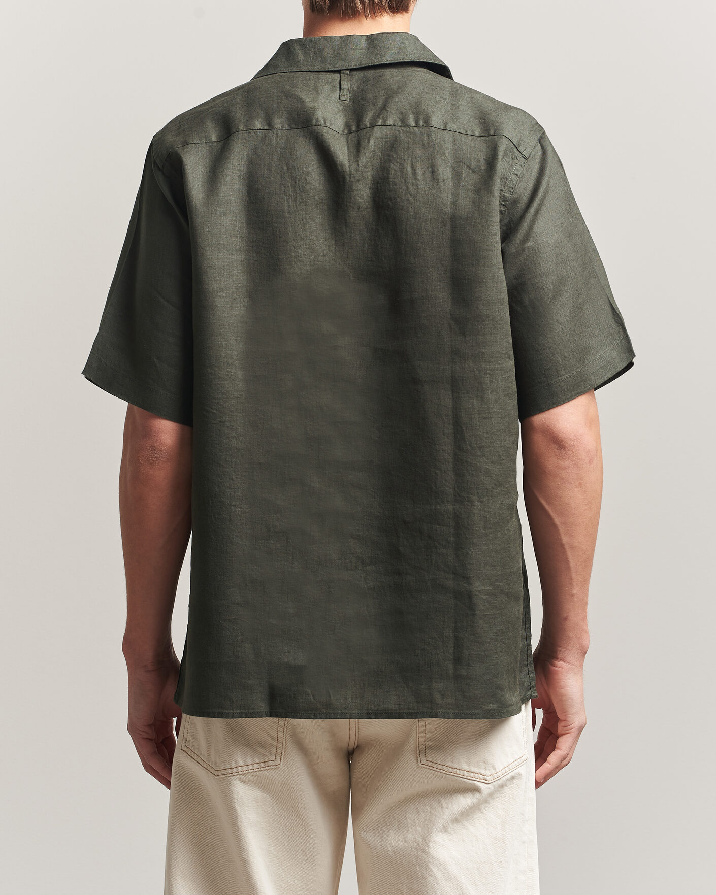 Herre | Skjorter | NN07 | Julio Linen Resort Shirt Dark Army