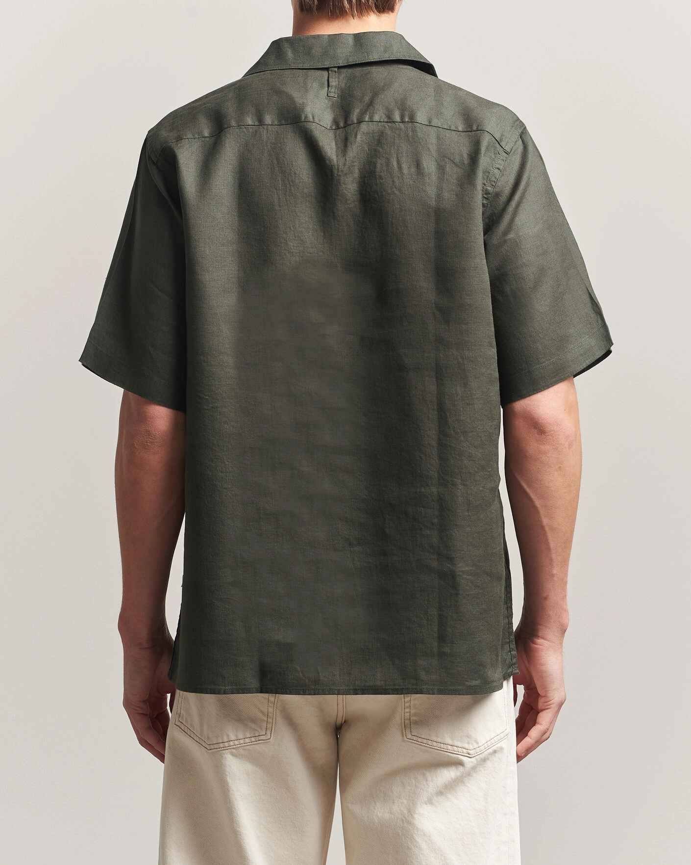 Herre | Skjorter | NN07 | Julio Linen Resort Shirt Dark Army