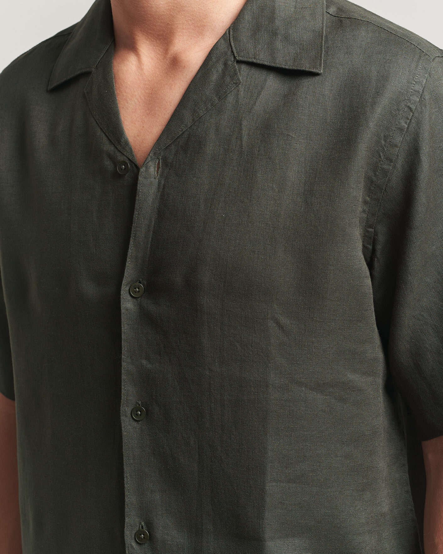 Herre | Skjorter | NN07 | Julio Linen Resort Shirt Dark Army