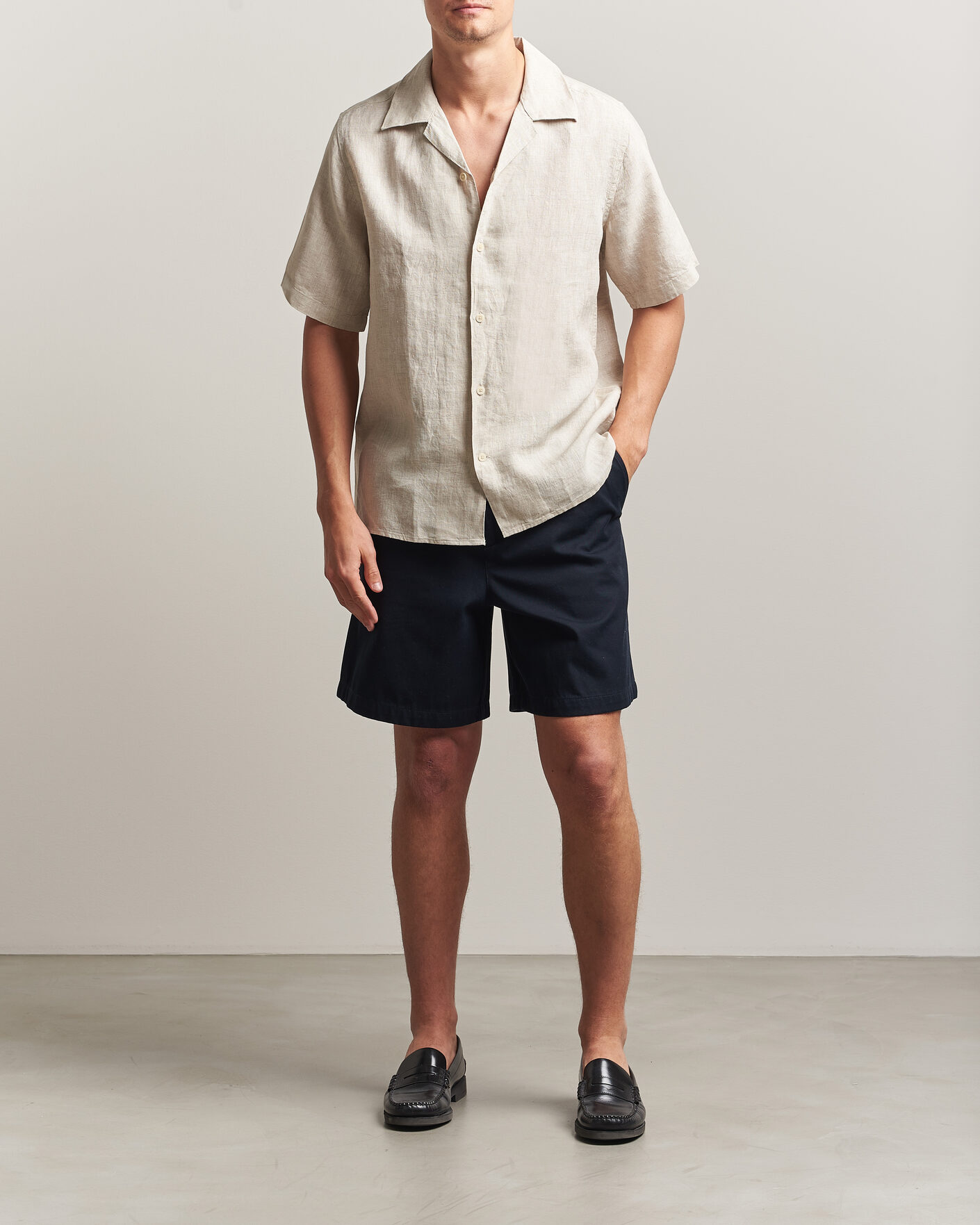 Herre | Skjorter | NN07 | Julio Linen Resort Shirt Oat