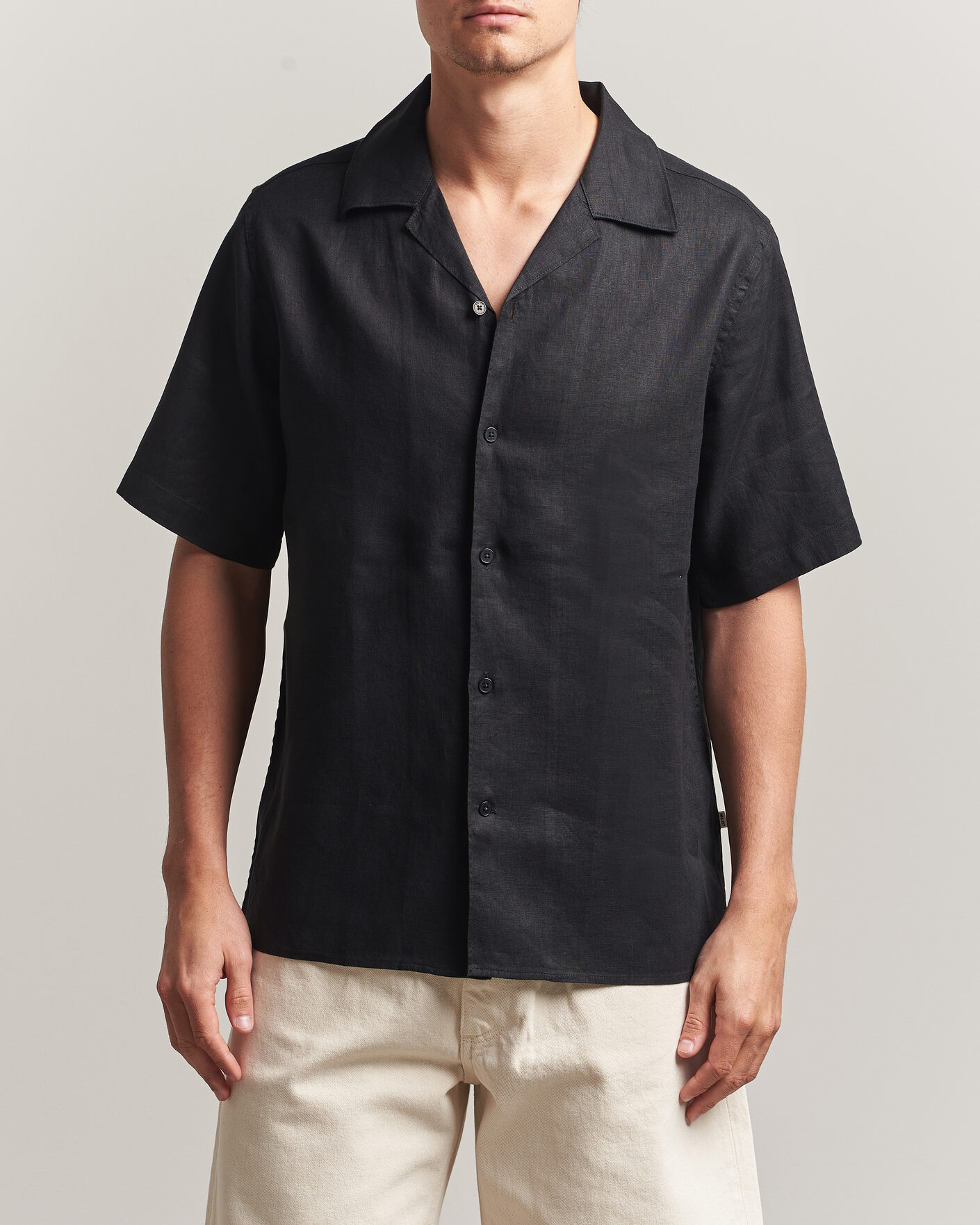 Herre | Skjorter | NN07 | Julio Linen Resort Shirt Black