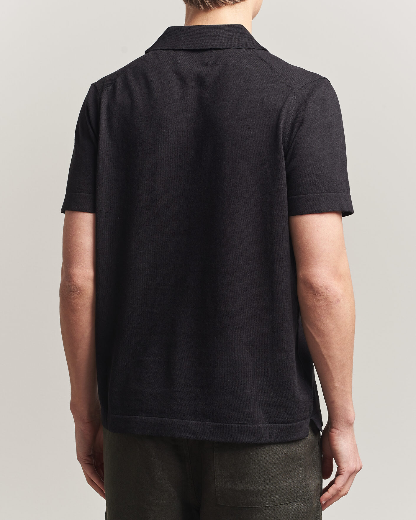 Herre | Pikéer | NN07 | Ryan Cotton/Linen Polo Black