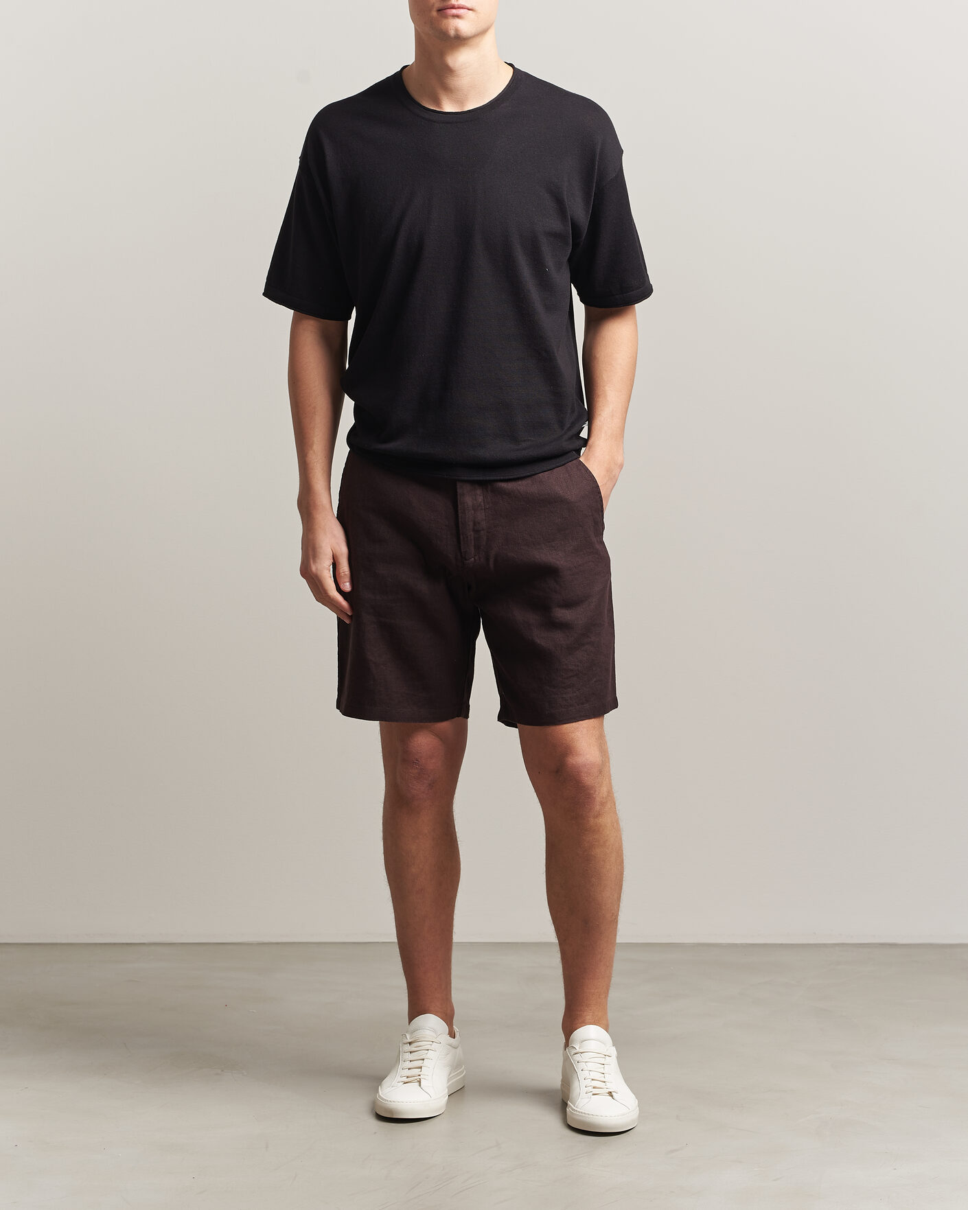 Herre | T-Shirts | NN07 | Ryan Cotton/Linen T-Shirt Black