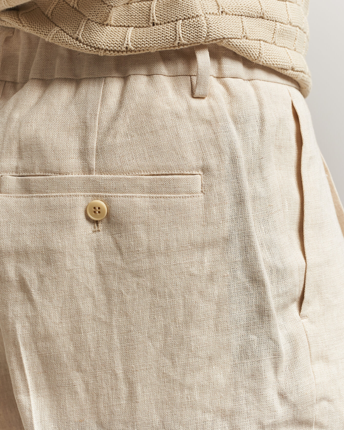 Herre | Bukser | NN07 | Kay Relaxed Fit Linen Trousers Oat
