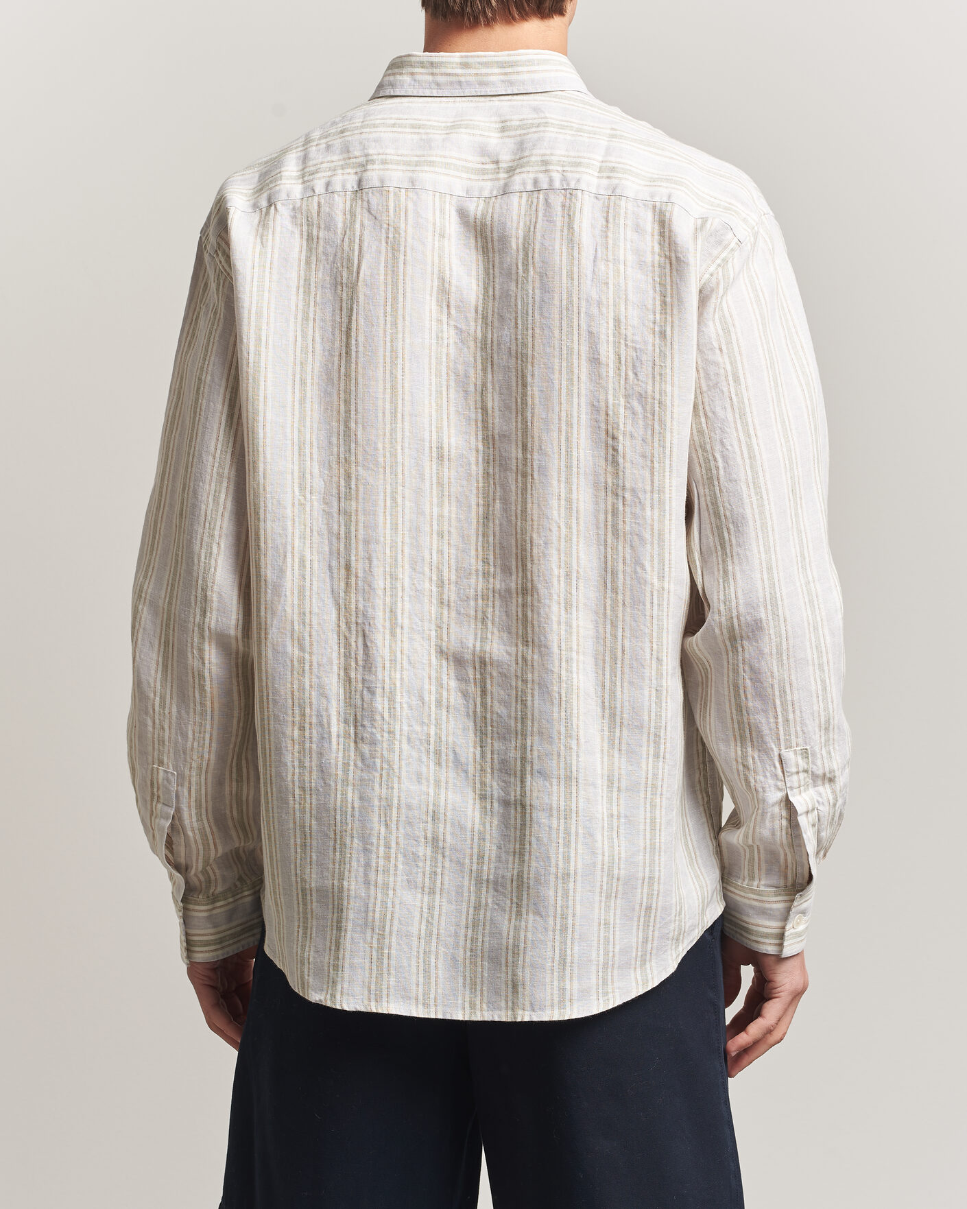 Herre | Skjorter | NN07 | Deon Linen Shirt Mint Stripe
