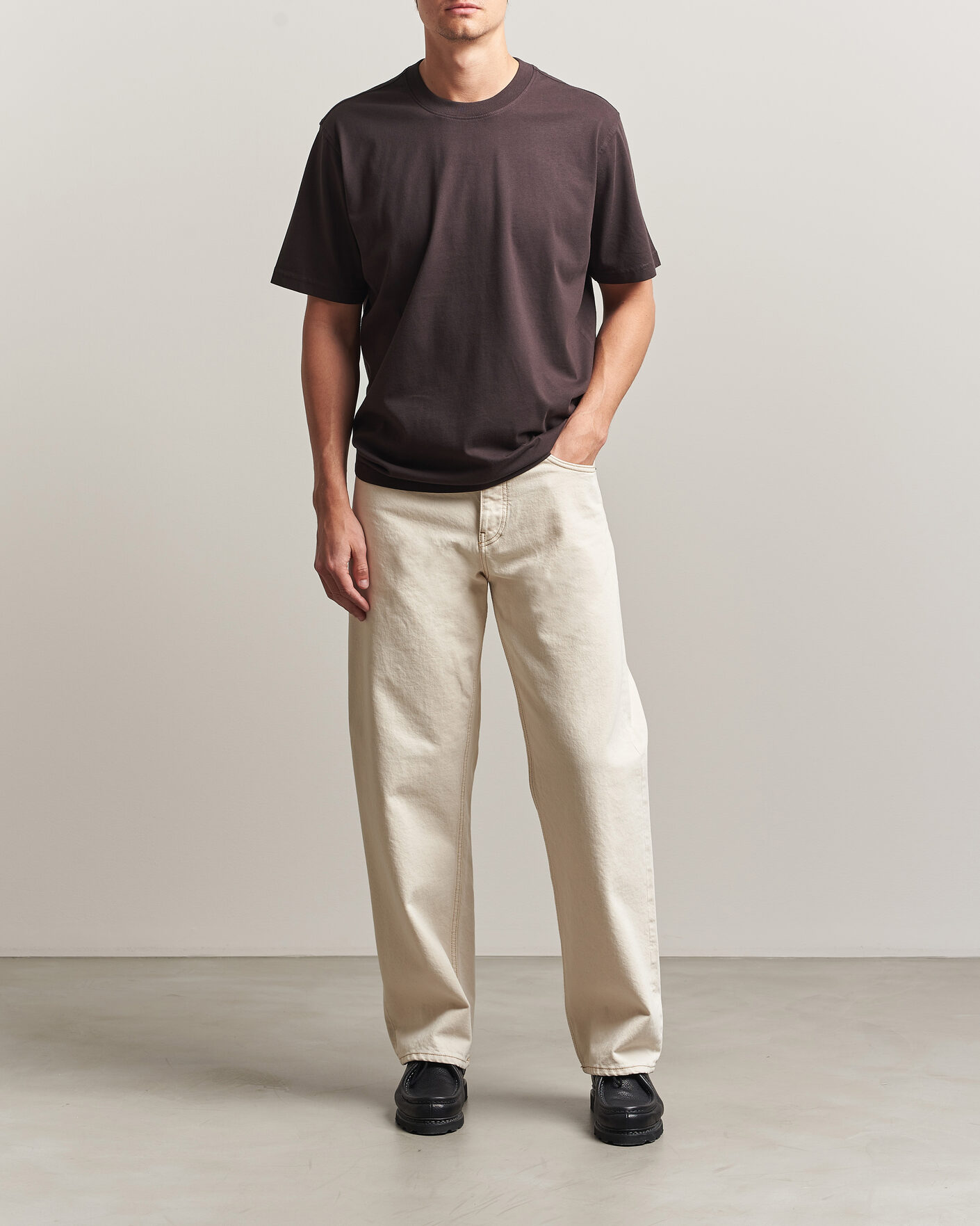 Herre | T-Shirts | NN07 | Adam Crew Neck T-Shirt Dusky Port