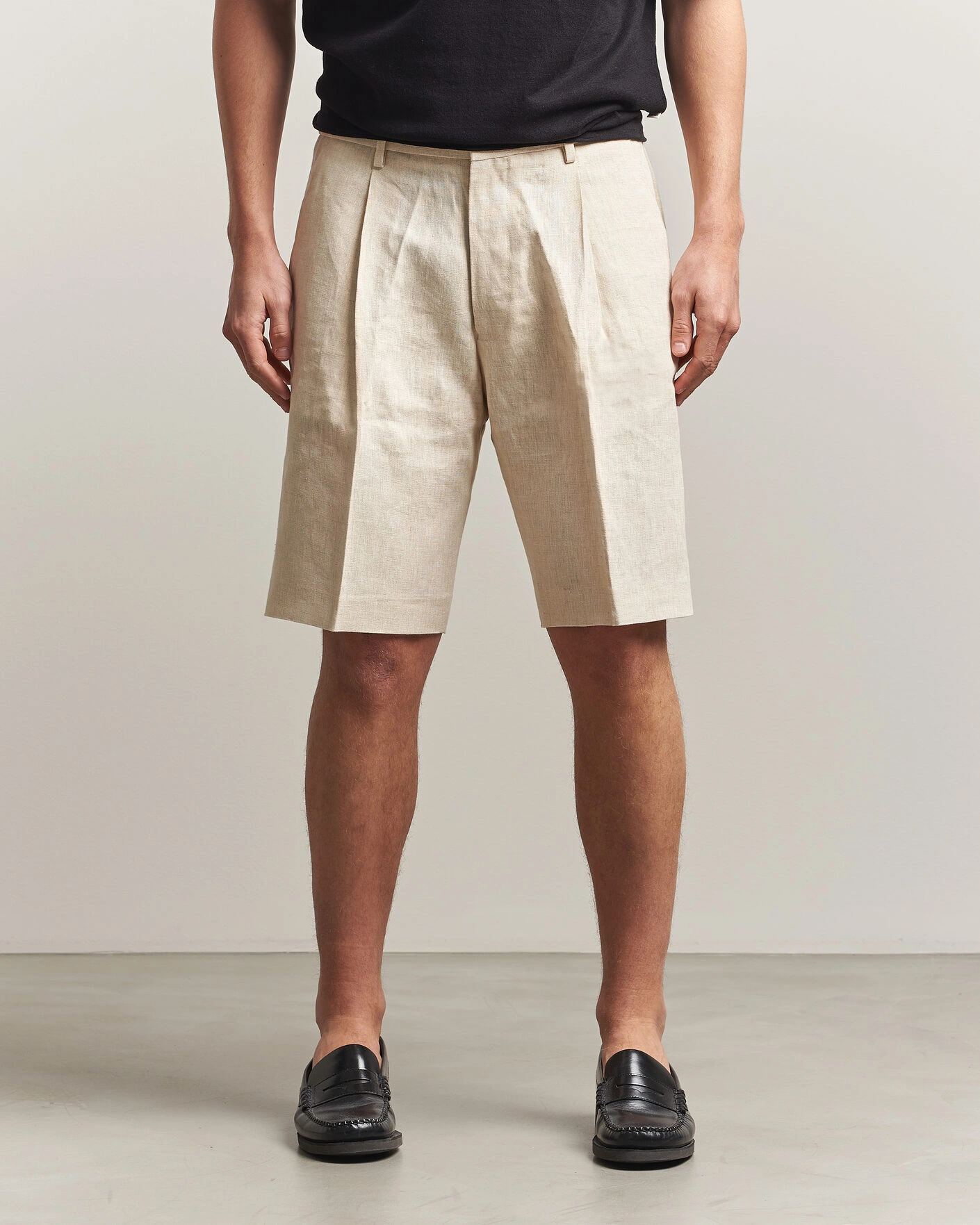 Herre | Shorts | NN07 | Kay Relaxed Fit Linen Drawstring Shorts Oat