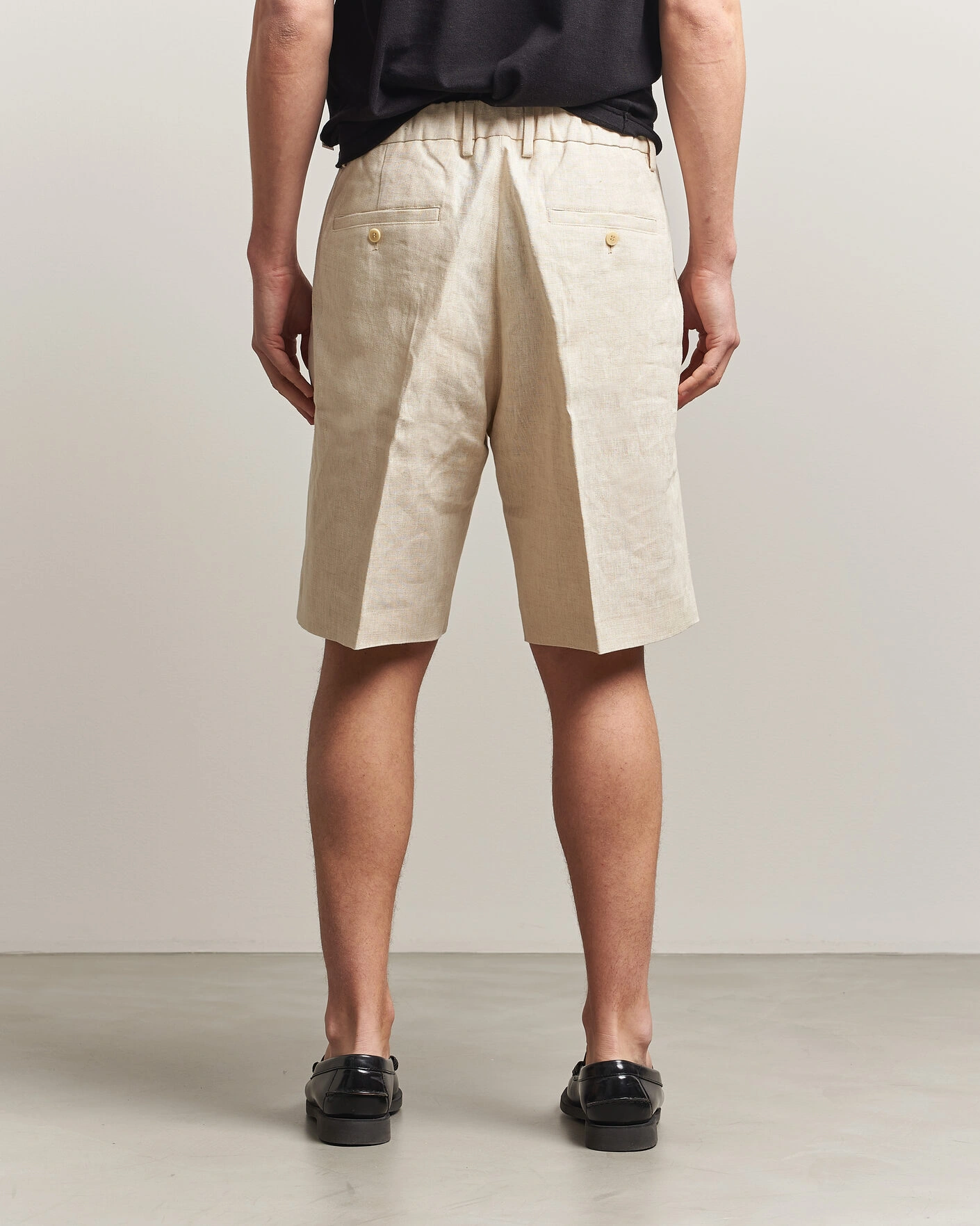 Herre | Shorts | NN07 | Kay Relaxed Fit Linen Drawstring Shorts Oat