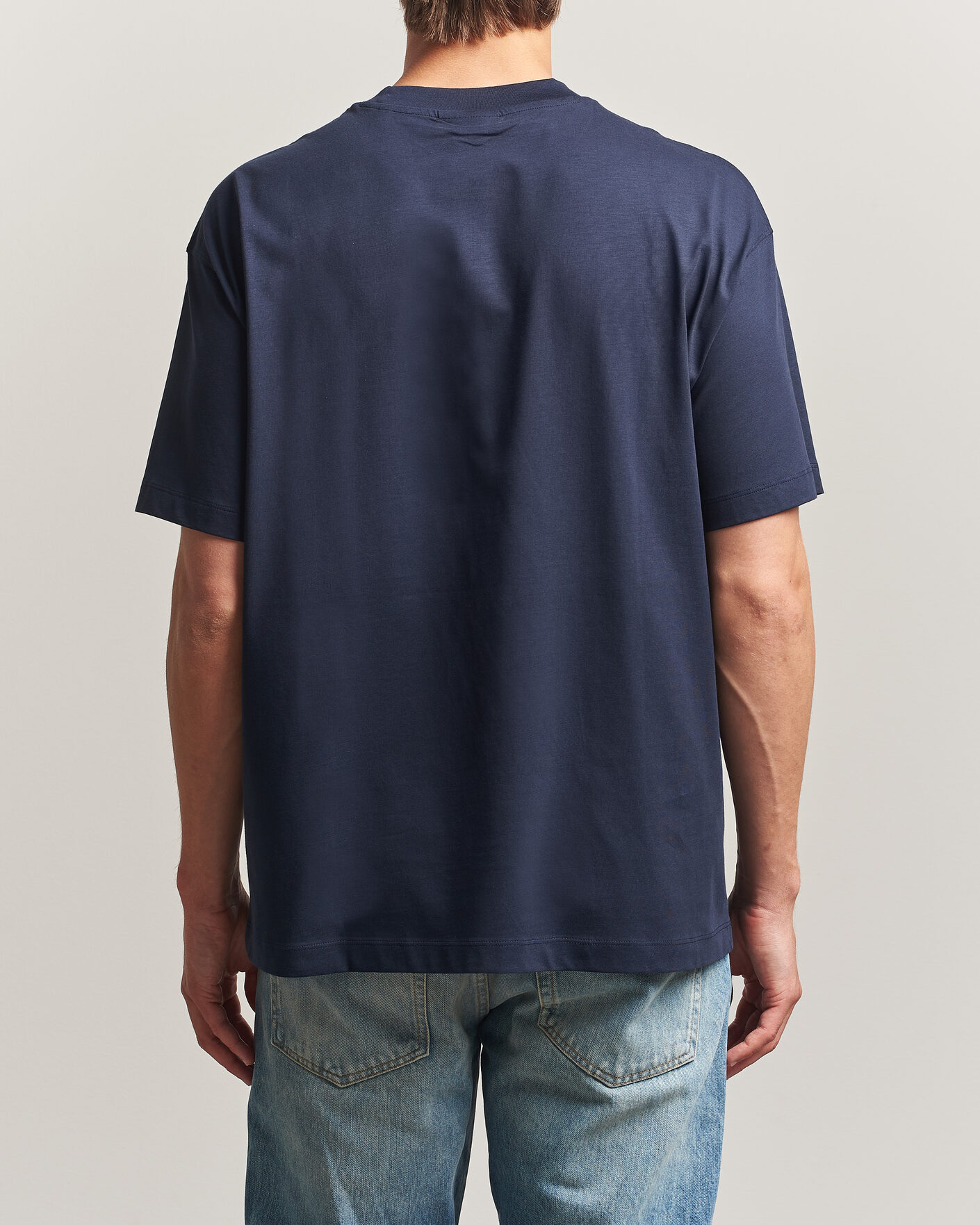 Herre | T-Shirts | NN07 | Lionel Suvin Cotton Crew Neck T-Shirt Navy Blue