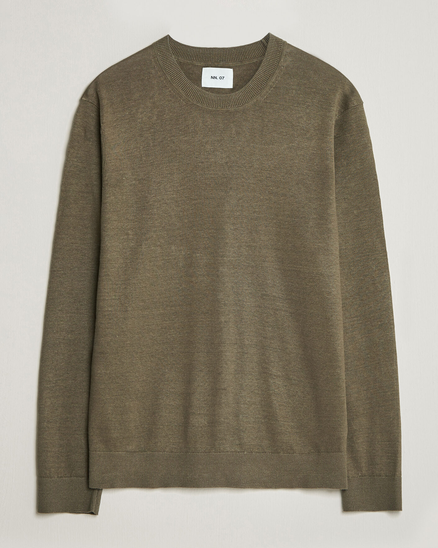 Herre | Gensere | NN07 | Ted Linen Knitted Sweater Capers Green