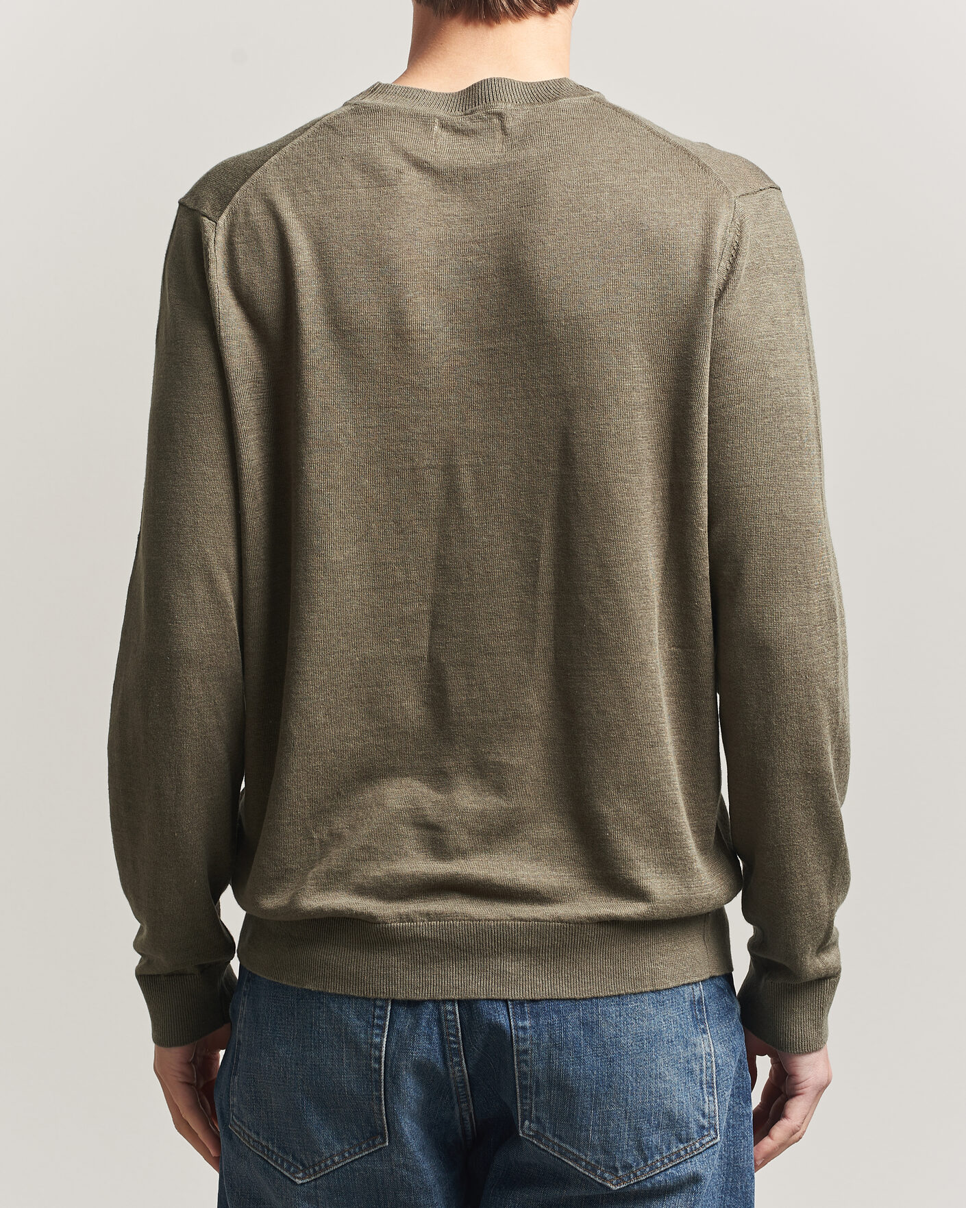 Herre | Gensere | NN07 | Ted Linen Knitted Sweater Capers Green