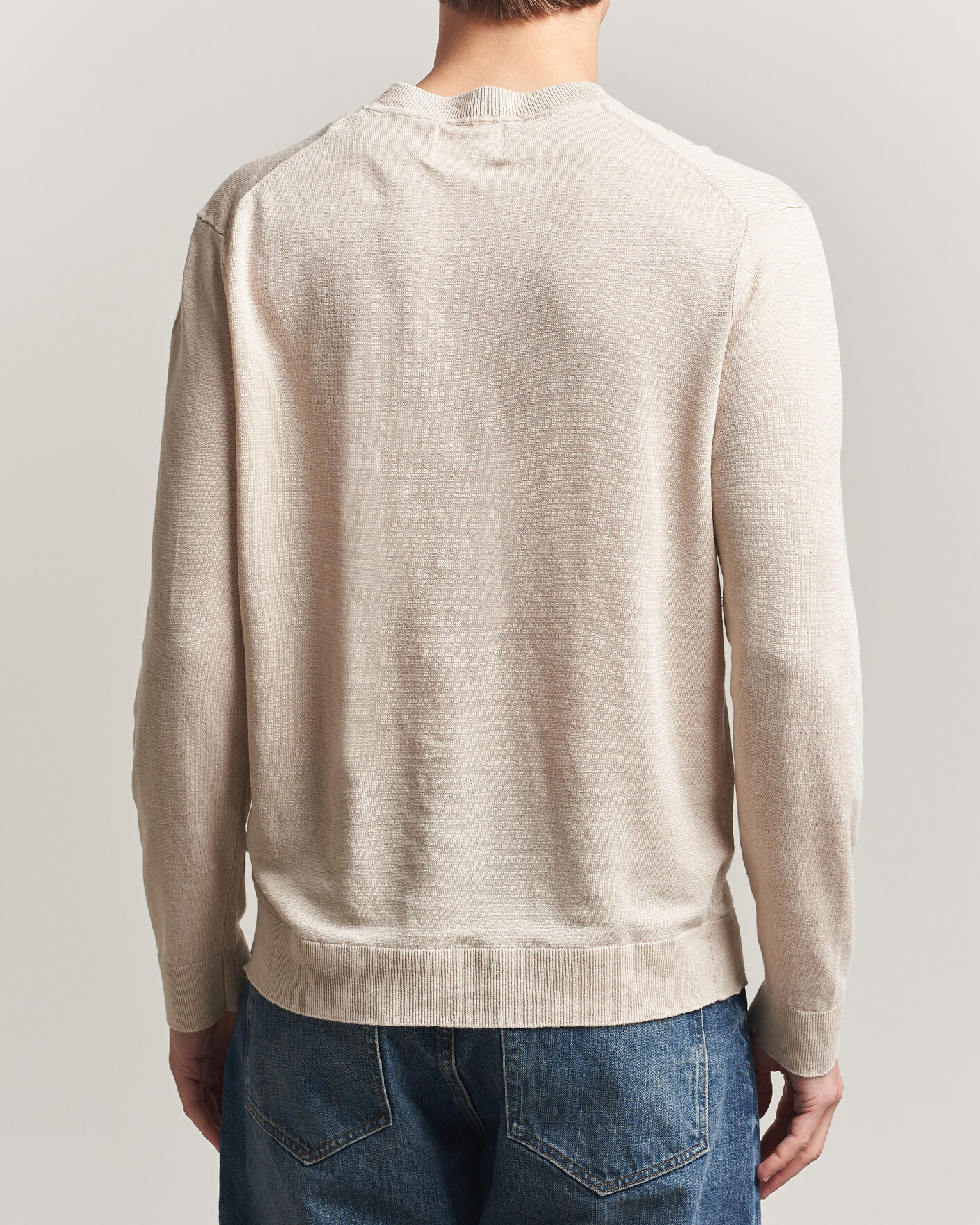 Herre | Gensere | NN07 | Ted Linen Knitted Sweater Oat