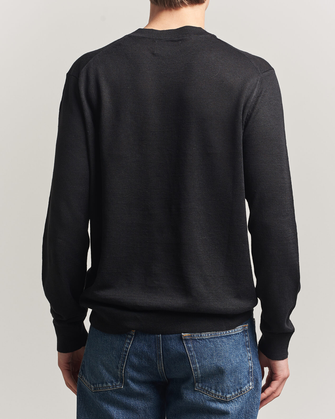 Herre | Gensere | NN07 | Ted Linen Knitted Sweater Black