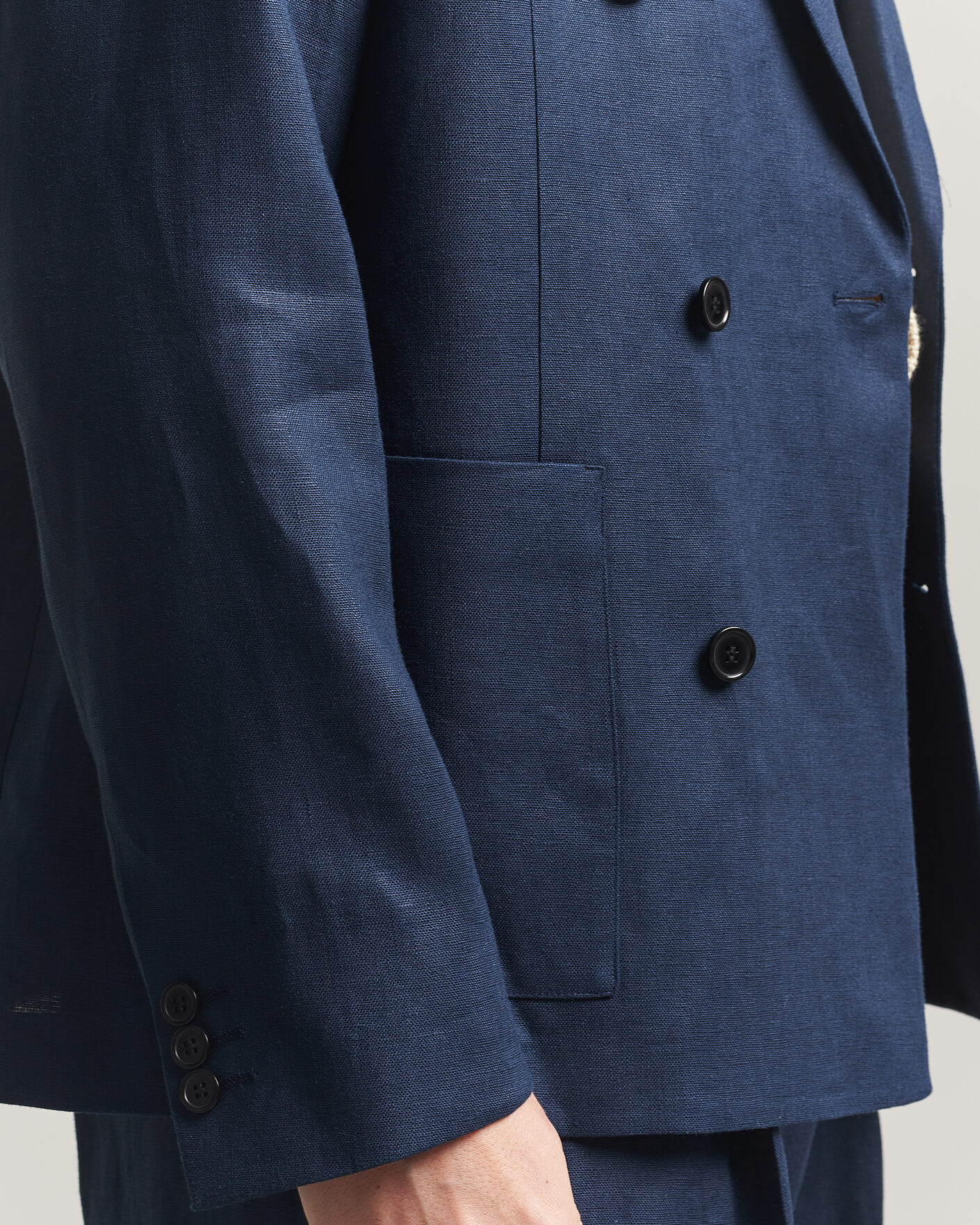 Herre | Dressjakker | NN07 | Jordin Linen Double Breasted Blazer Navy Blue