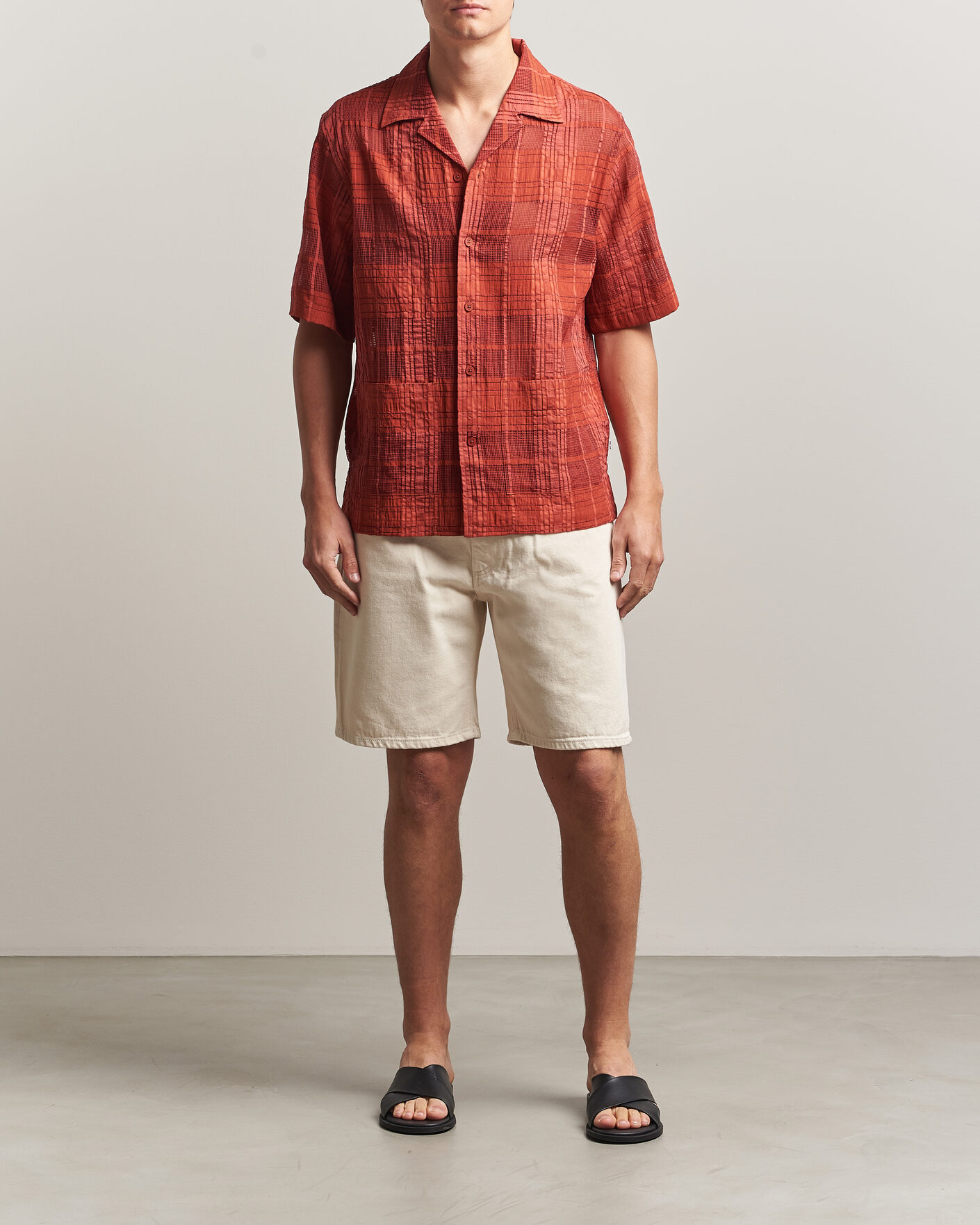 Herre | Skjorter | NN07 | Ben Short Sleeve Shirt Sienna Heat