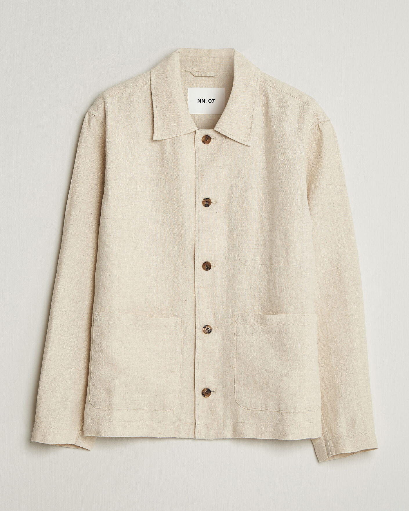 Herre |  | NN07 | Morgan Linen Overshirt Oat