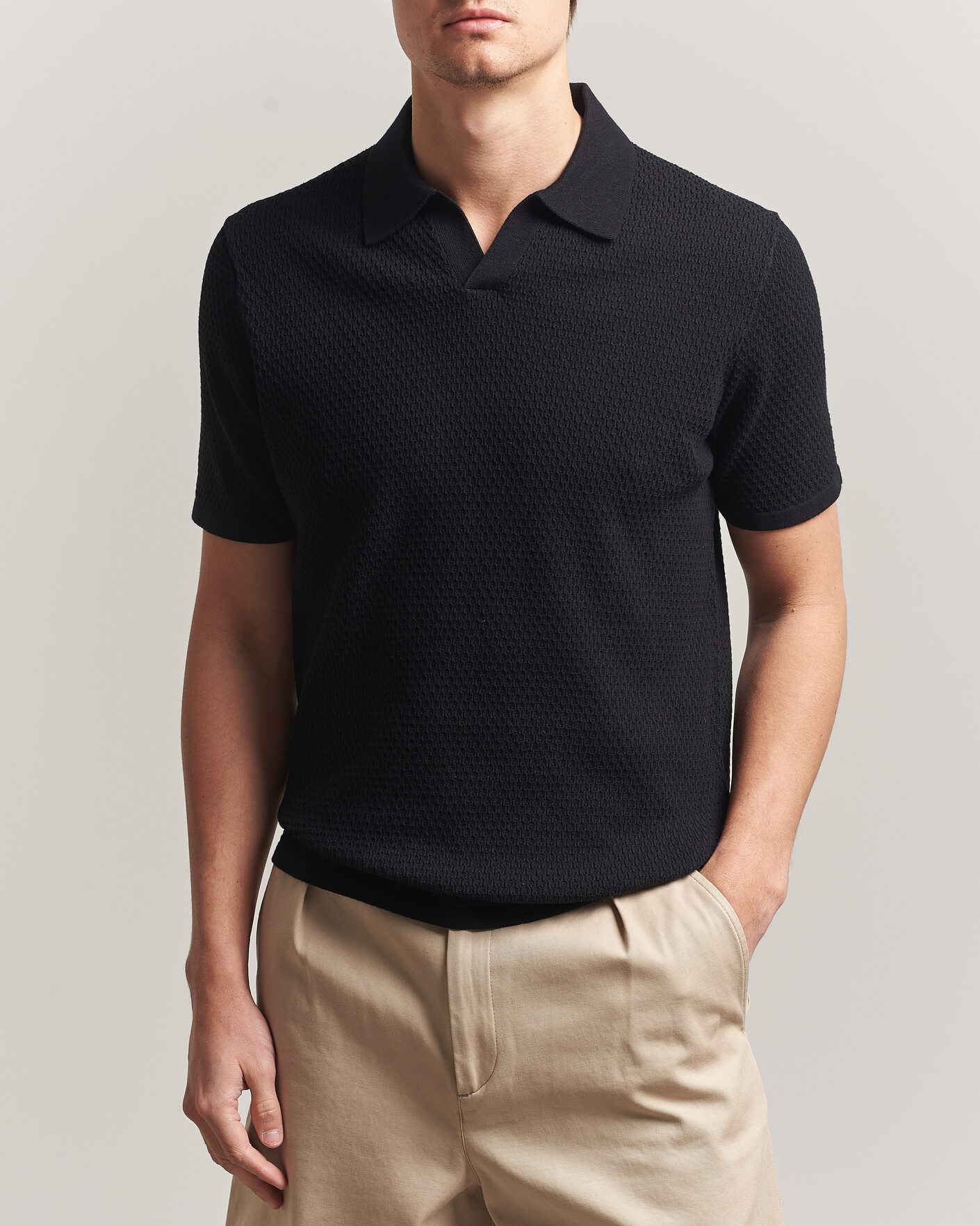 Herre | Pikéer | NN07 | Paul Knitted Polo Black