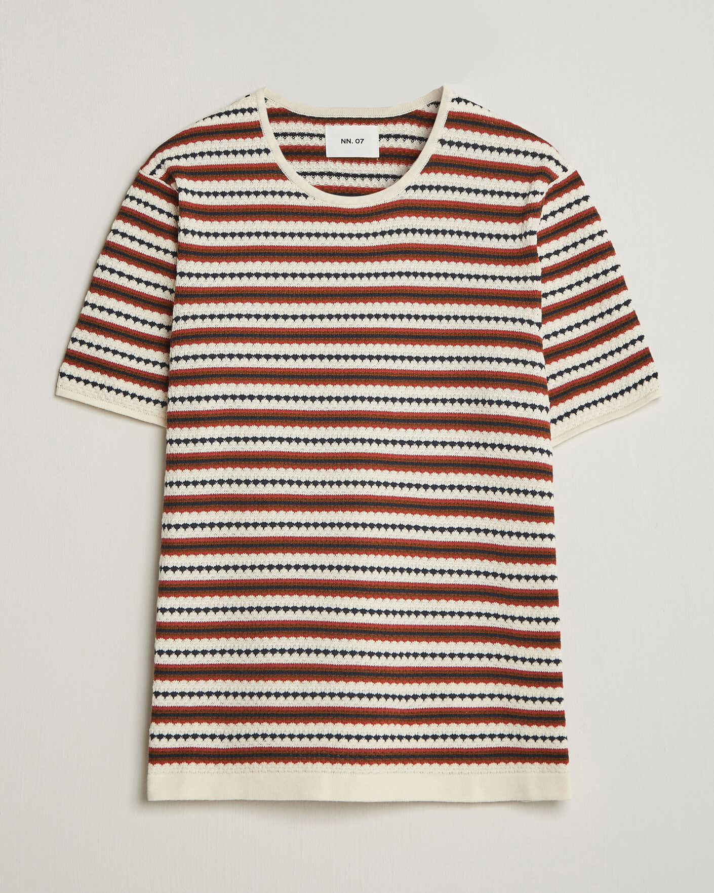 Herre | T-Shirts | NN07 | Bari Knitted Striped T-Shirt Multi