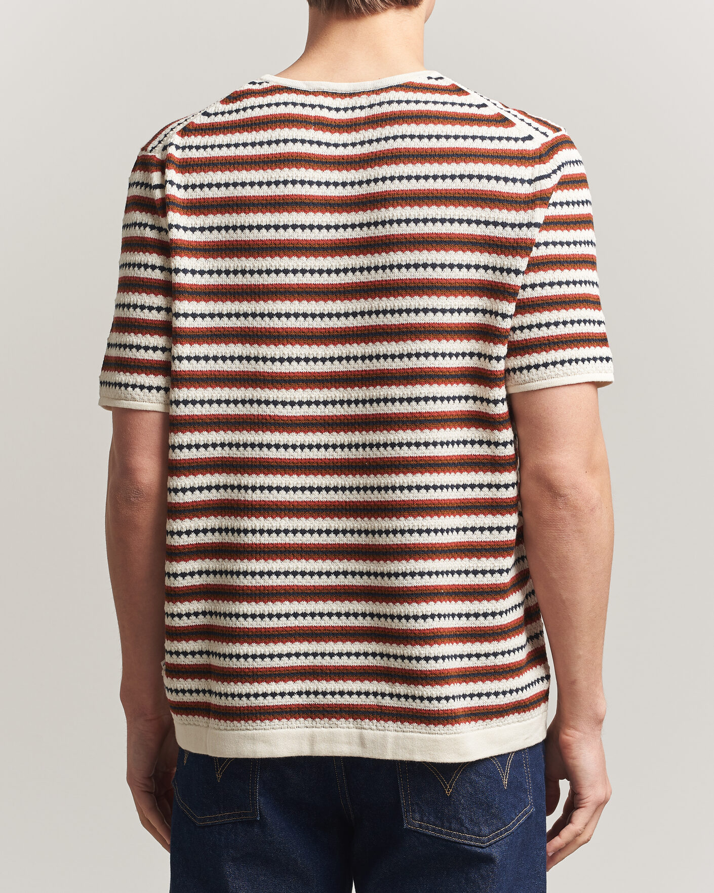 Herre | T-Shirts | NN07 | Bari Knitted Striped T-Shirt Multi