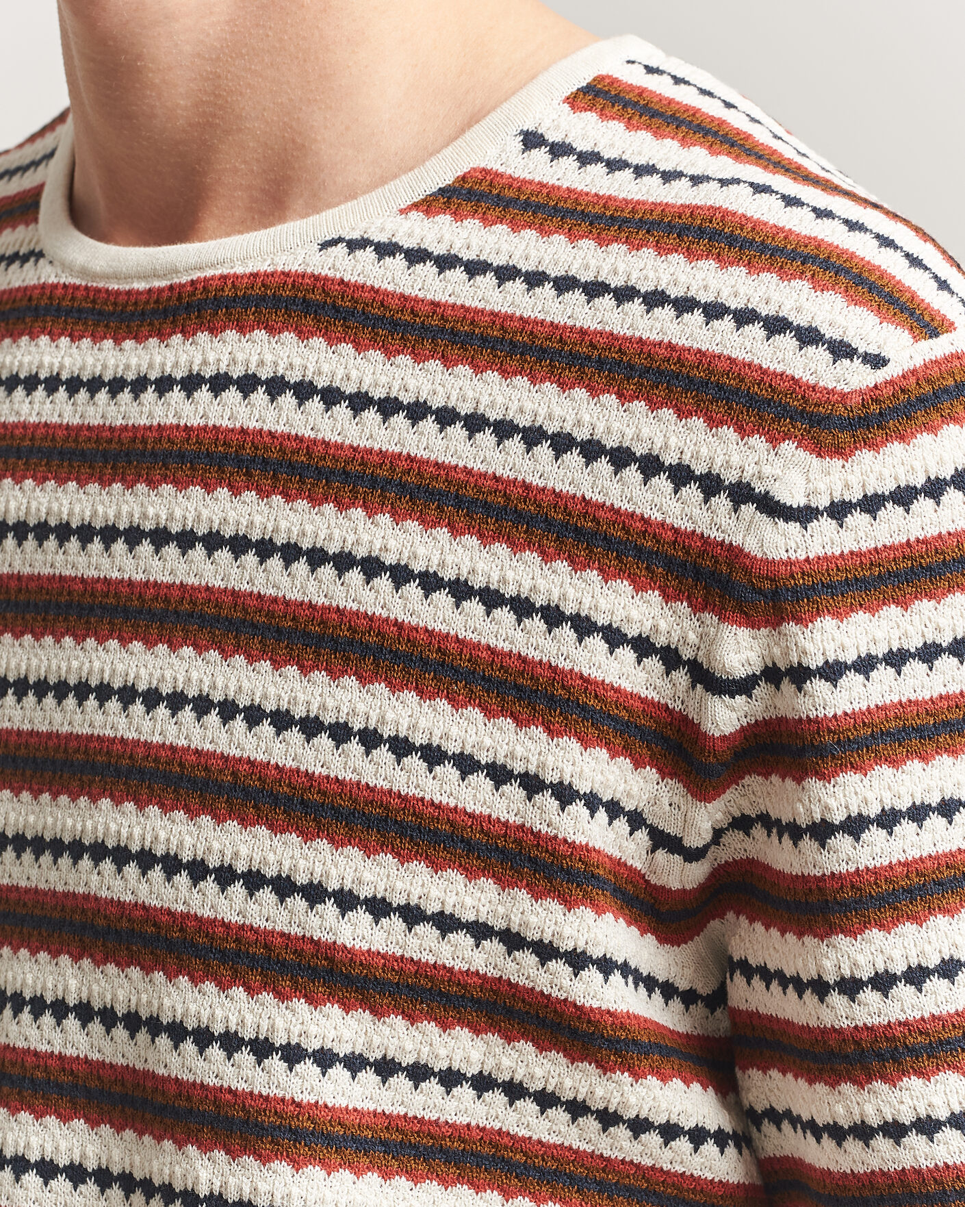 Herre | T-Shirts | NN07 | Bari Knitted Striped T-Shirt Multi