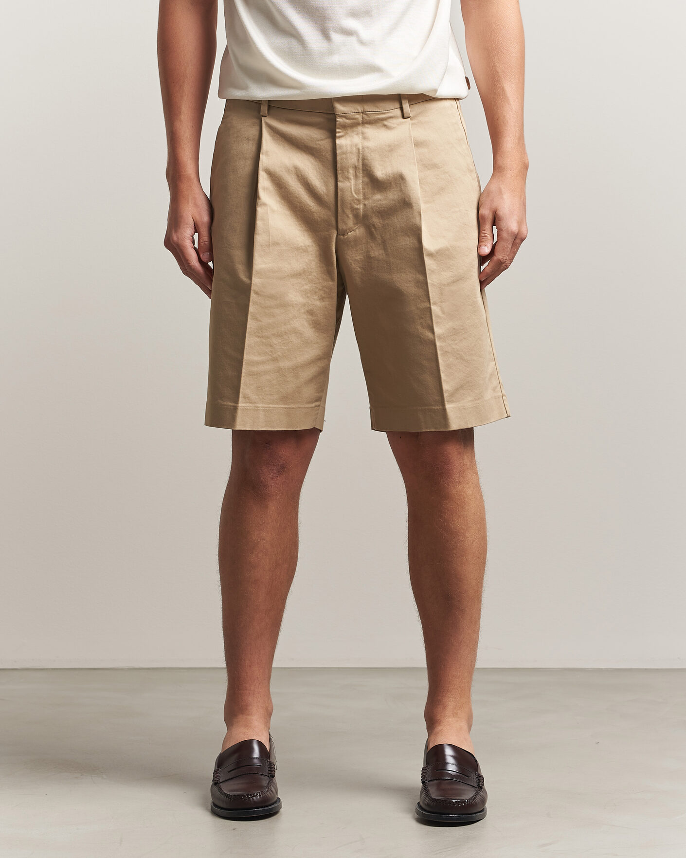 Herre | Shorts | NN07 | Kay Relaxed Fit Cotton Drawstring Shorts Desert Khaki