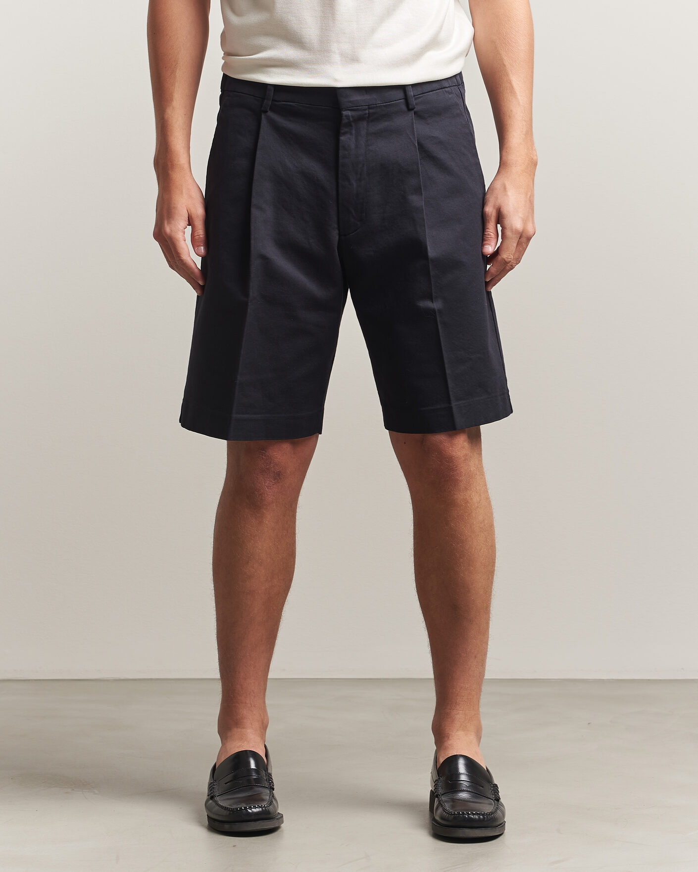Herre | Shorts | NN07 | Kay Relaxed Fit Cotton Drawstring Shorts Navy Blue