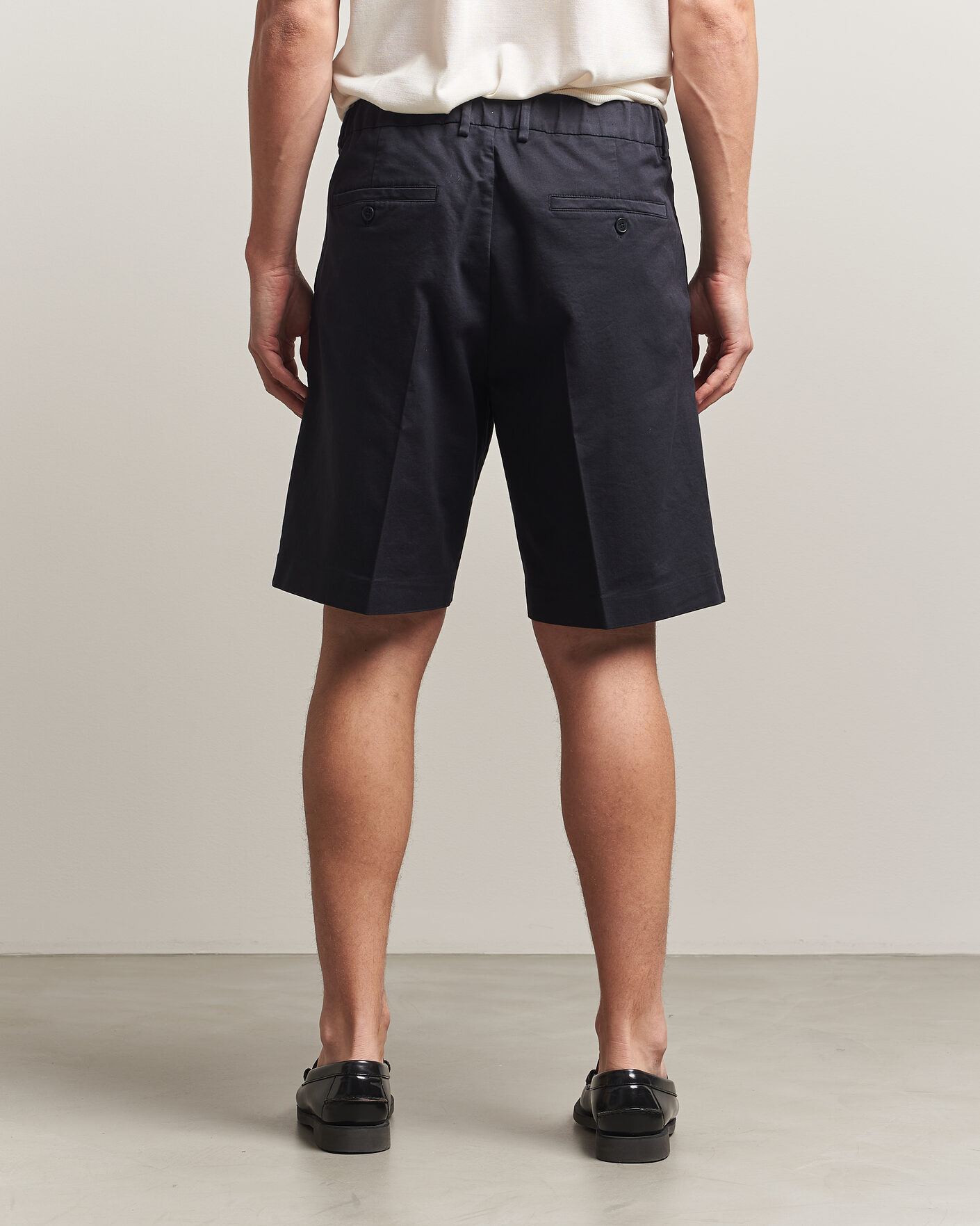 Herre | Shorts | NN07 | Kay Relaxed Fit Cotton Drawstring Shorts Navy Blue