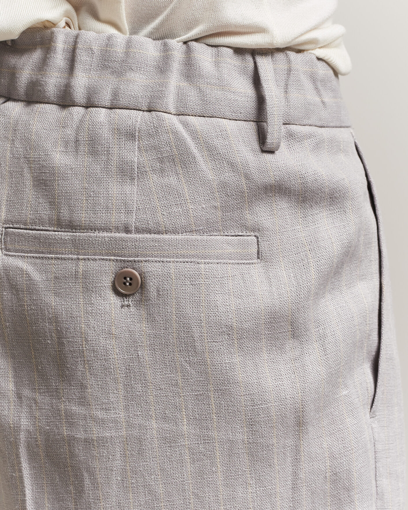 Herre | Bukser | NN07 | Kay Pinstriped Pleated Linen Trousers Grey
