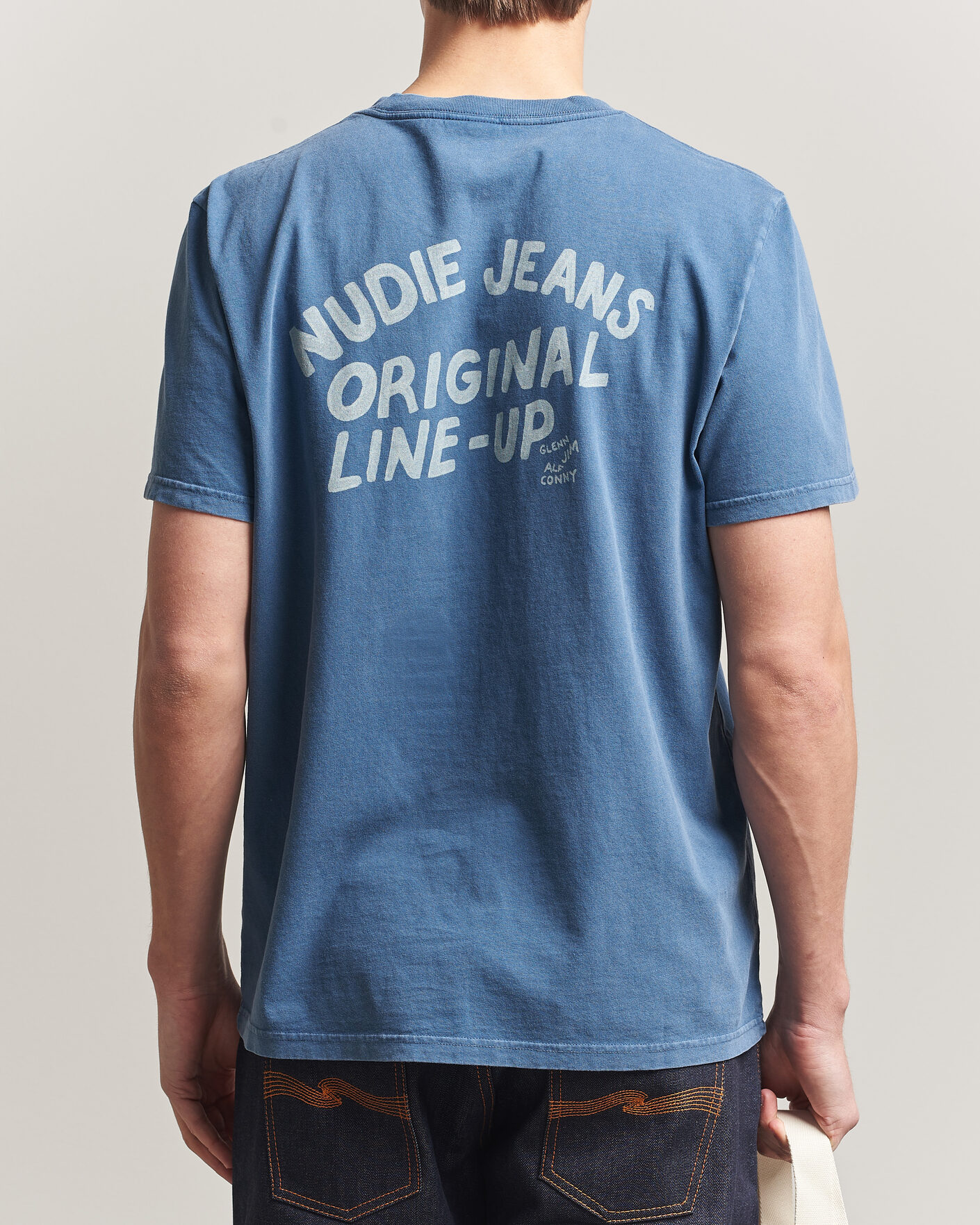 Herre | T-Shirts | Nudie Jeans | Roy OG Line-Up T-Shirt French Blue