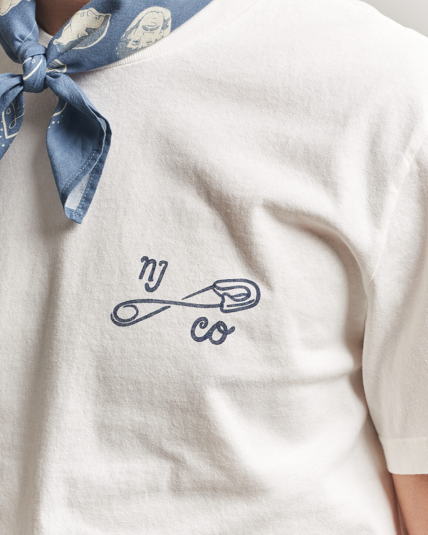 Herre | T-Shirts | Nudie Jeans | Roy NJCO Pin T-Shirt Chalk White