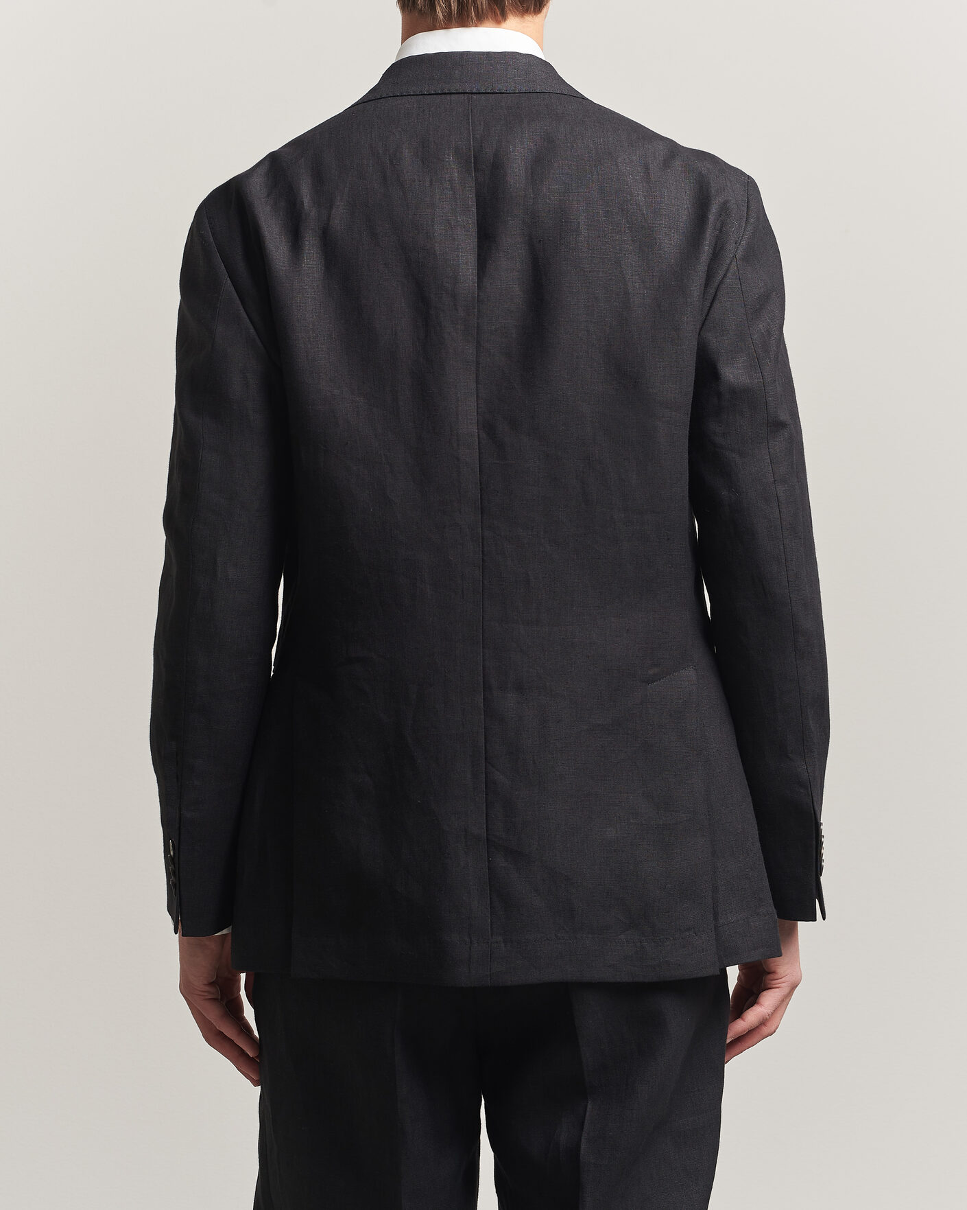 Herre | Dressjakker | Oscar Jacobson | Rufus Soft Linen Blazer Black
