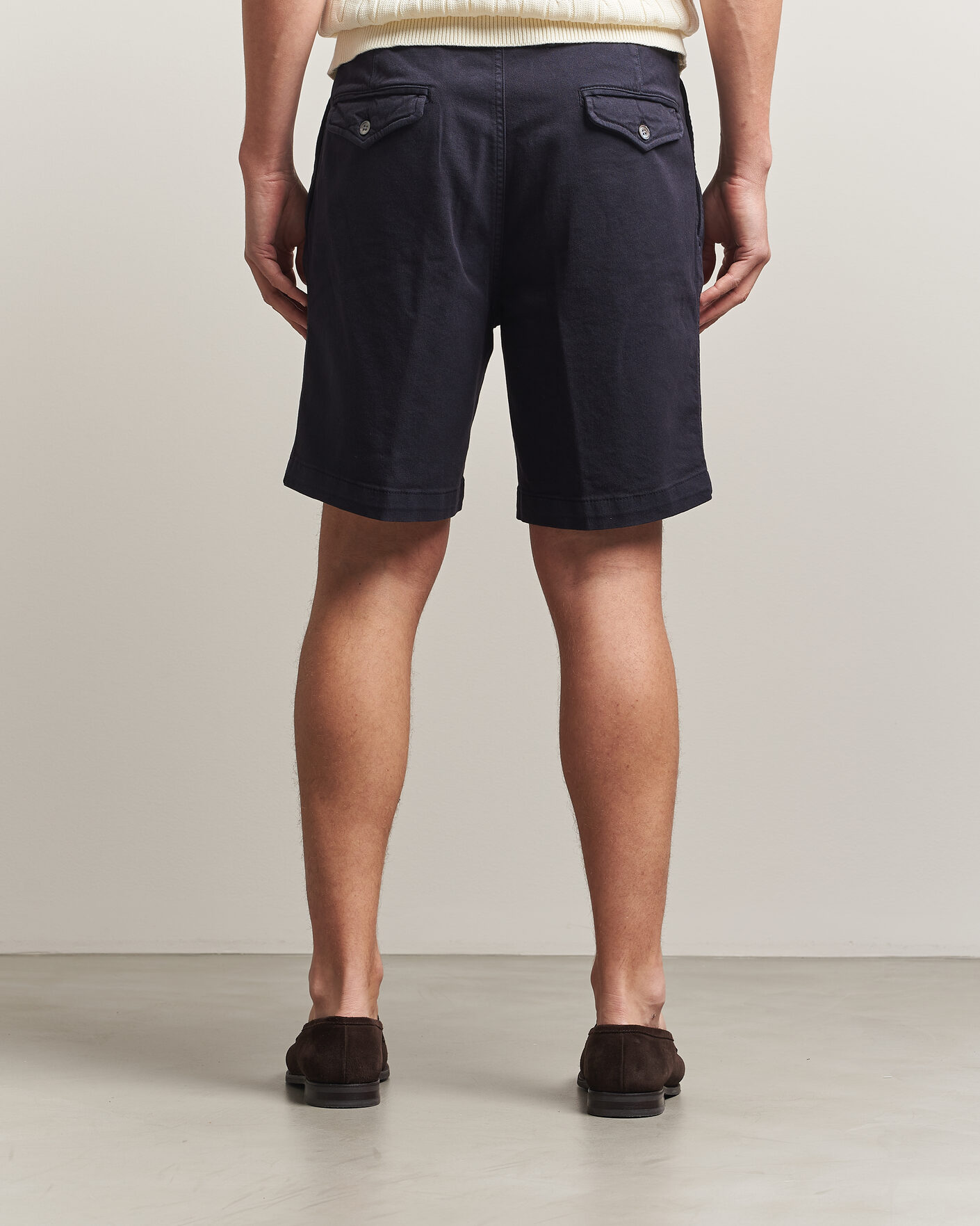 Herre | Shorts | Oscar Jacobson | Tanker Pleat Shorts Navy
