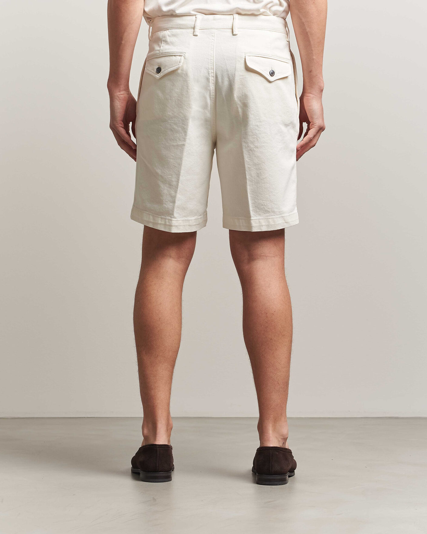 Herre | Shorts | Oscar Jacobson | Tanker Pleat Shorts White