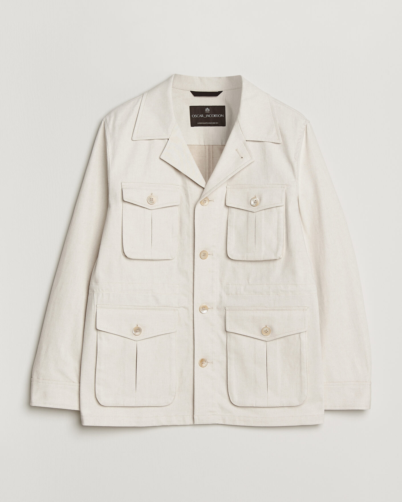 Herre | Jakker | Oscar Jacobson | Sirolo Shirt Jacket Off White