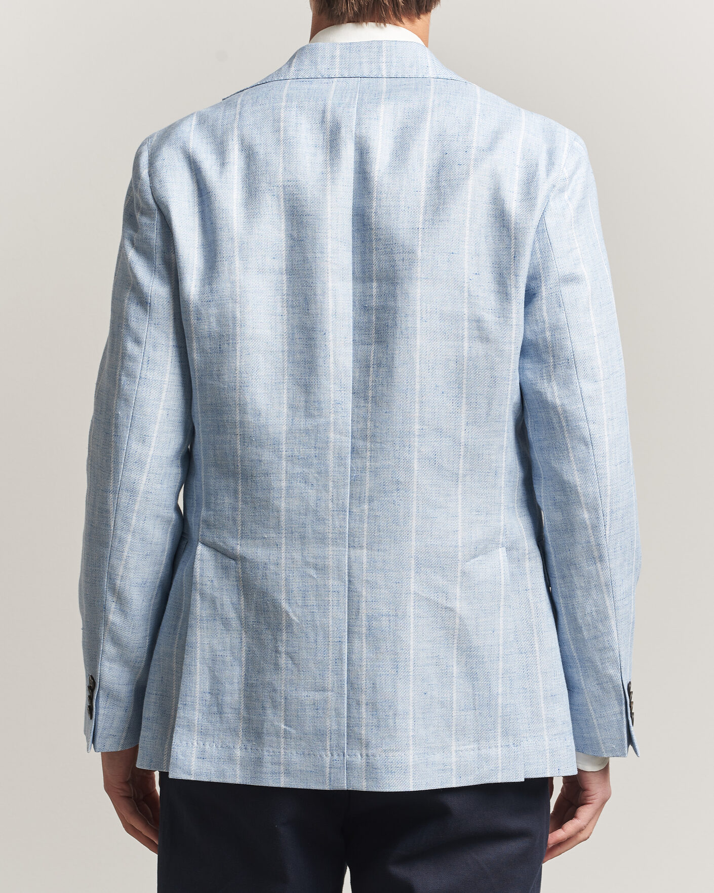 Herre | Dressjakker | Oscar Jacobson | Ferry Soft Linen/Cotton Blazer Light Blue