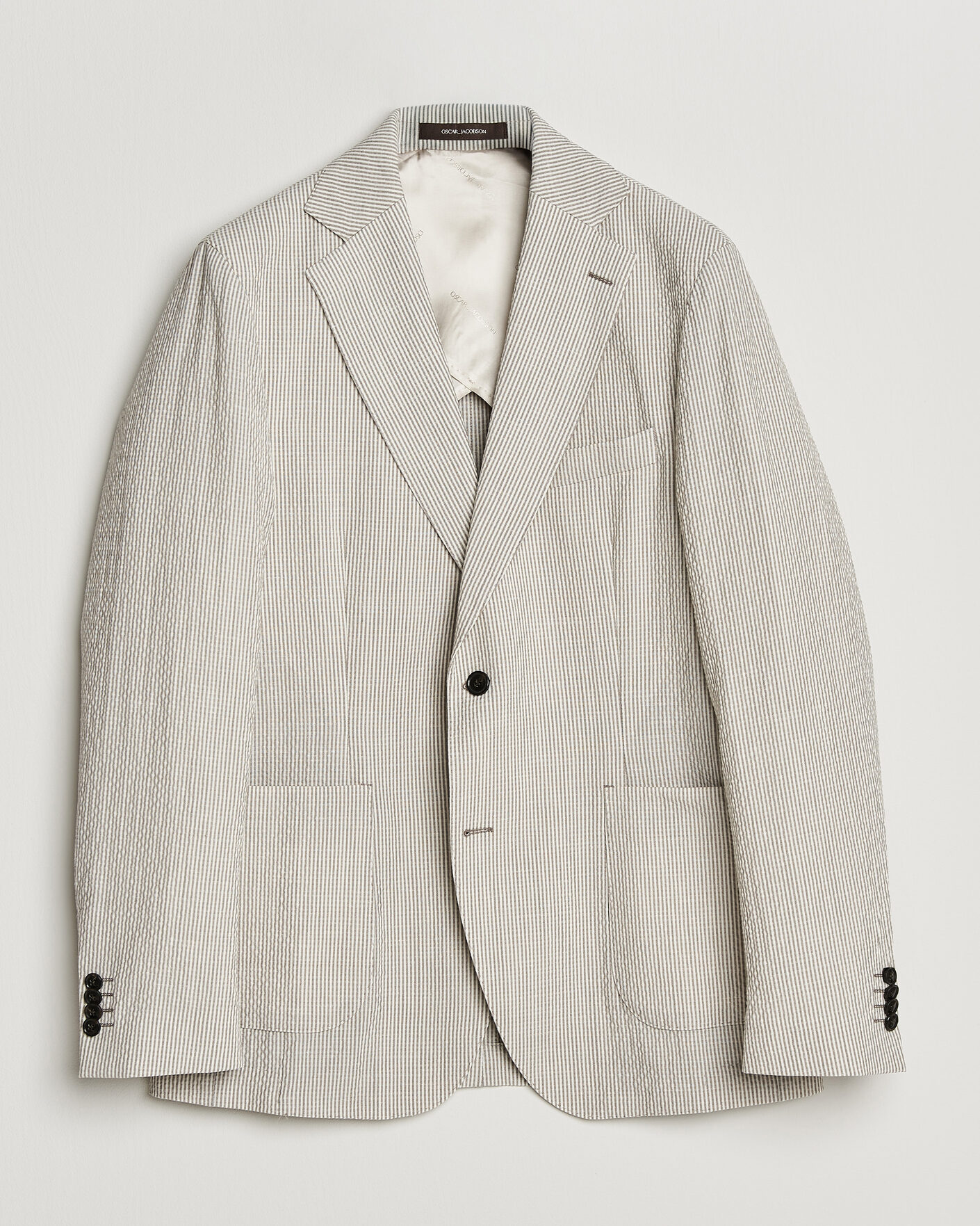 Herre | Dressjakker | Oscar Jacobson | Ferry Patch Soft Blazer Brindle Beige