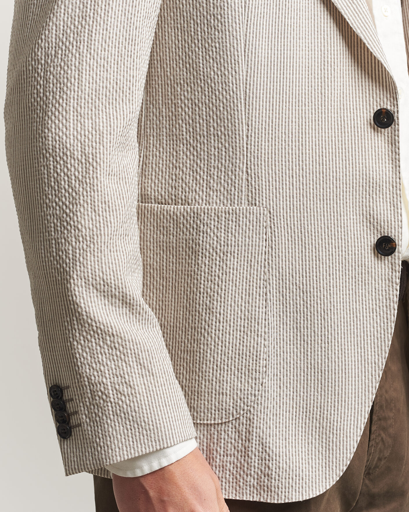 Herre | Dressjakker | Oscar Jacobson | Ferry Patch Soft Blazer Brindle Beige