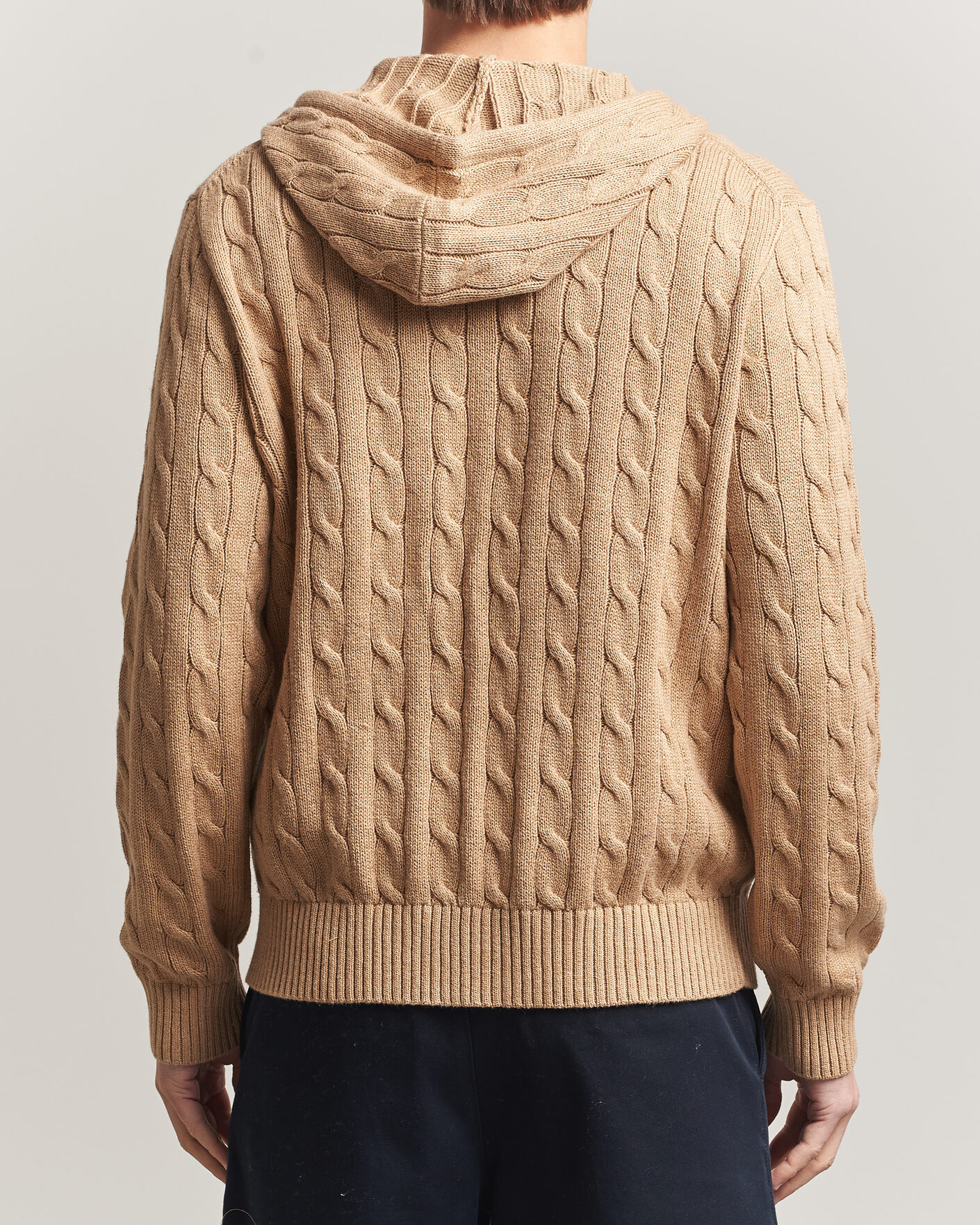 Herre | Gensere | Polo Ralph Lauren | Knitted Full Zip Sweater Camel Melange