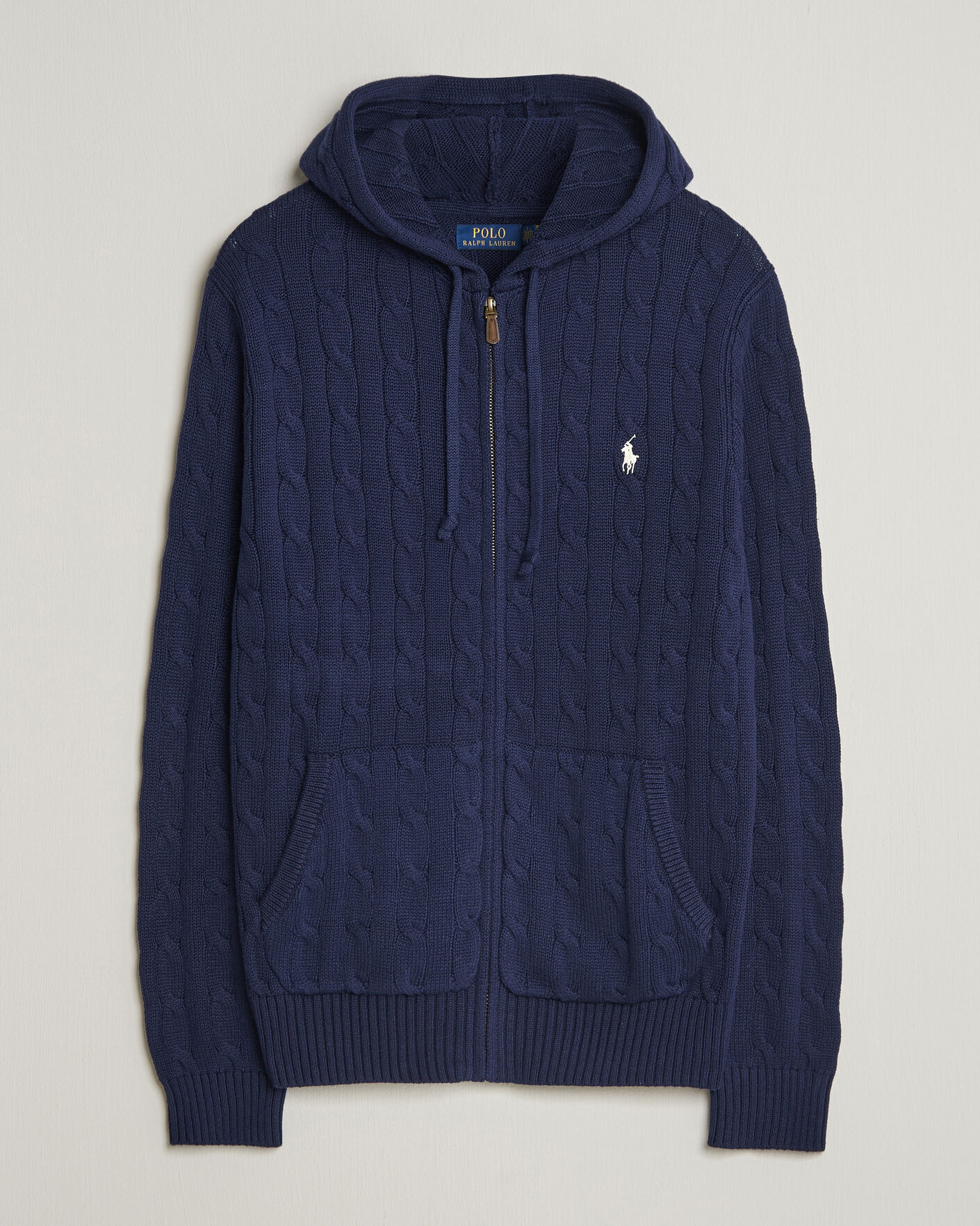 Herre | Gensere | Polo Ralph Lauren | Knitted Full Zip Sweater Bright Navy