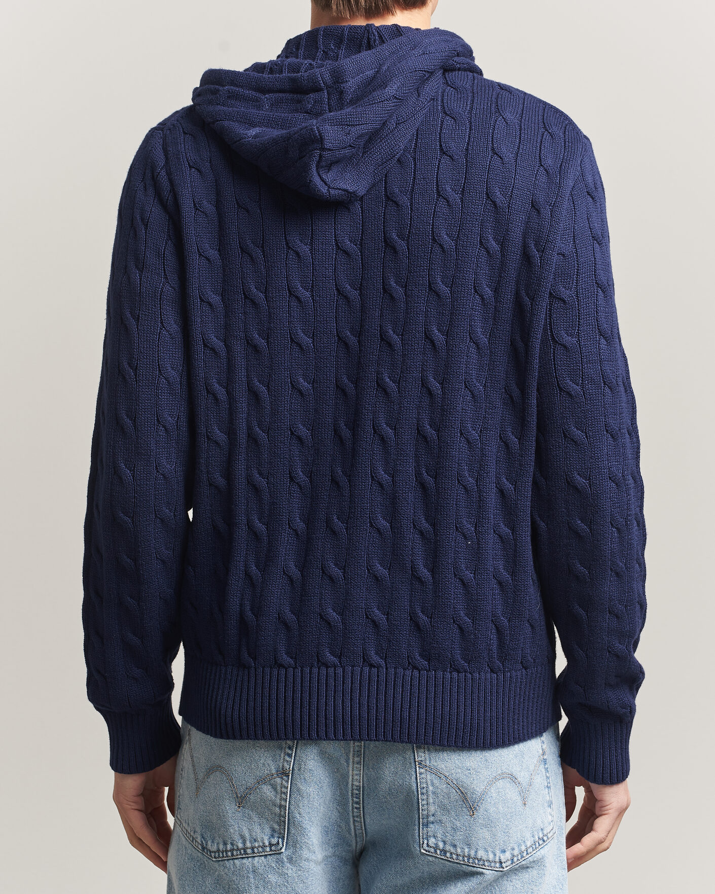 Herre | Gensere | Polo Ralph Lauren | Knitted Full Zip Sweater Bright Navy