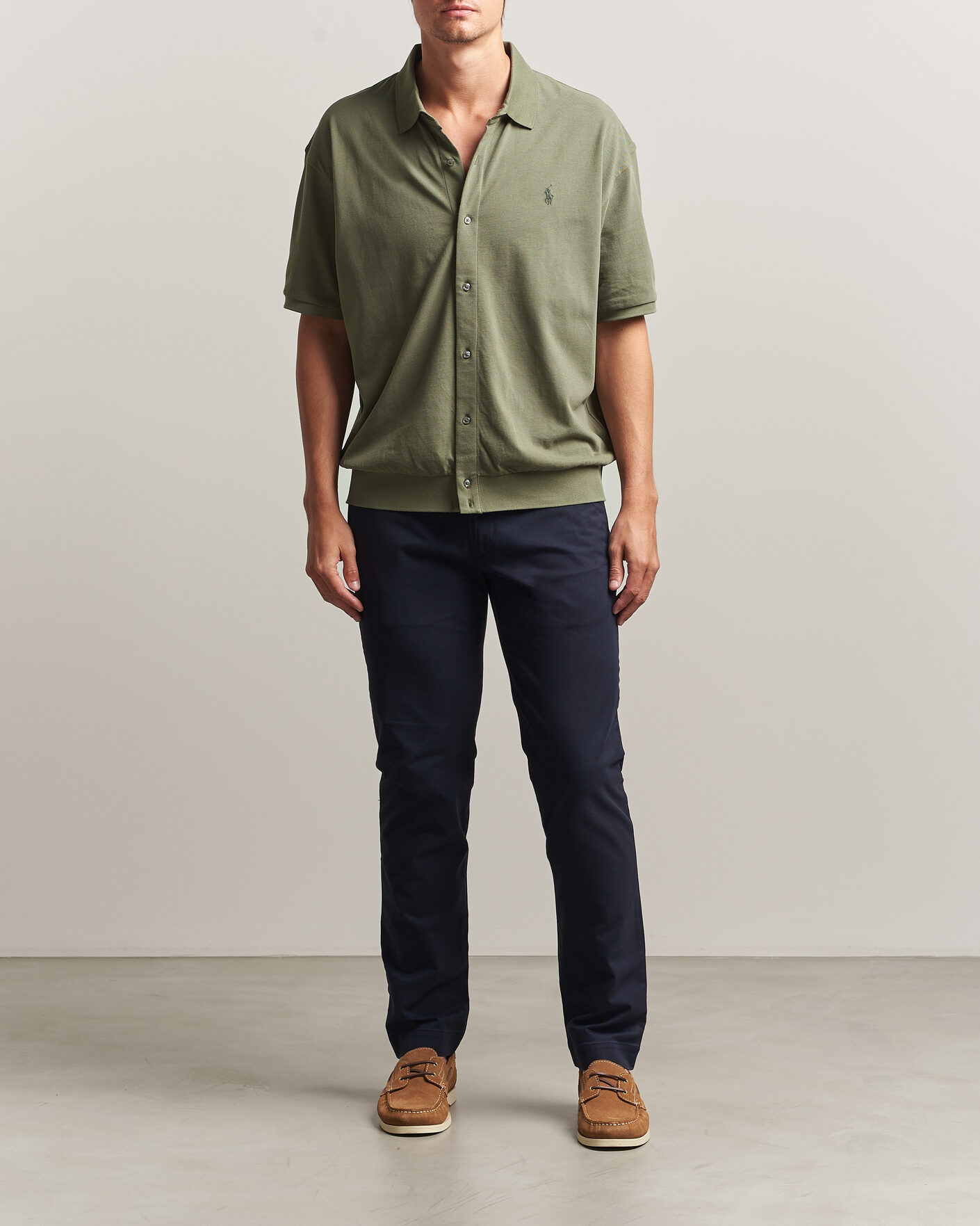 Herre | Pikéer | Polo Ralph Lauren | Buttoned Polo Cruise Olive