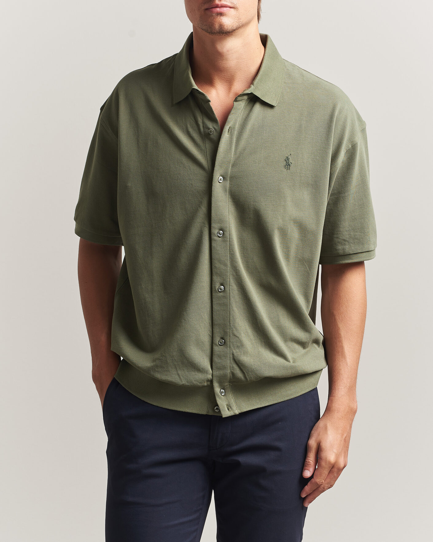 Herre | Pikéer | Polo Ralph Lauren | Buttoned Polo Cruise Olive