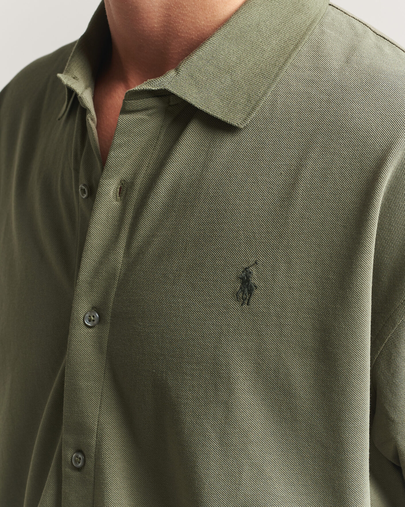 Herre | Pikéer | Polo Ralph Lauren | Buttoned Polo Cruise Olive